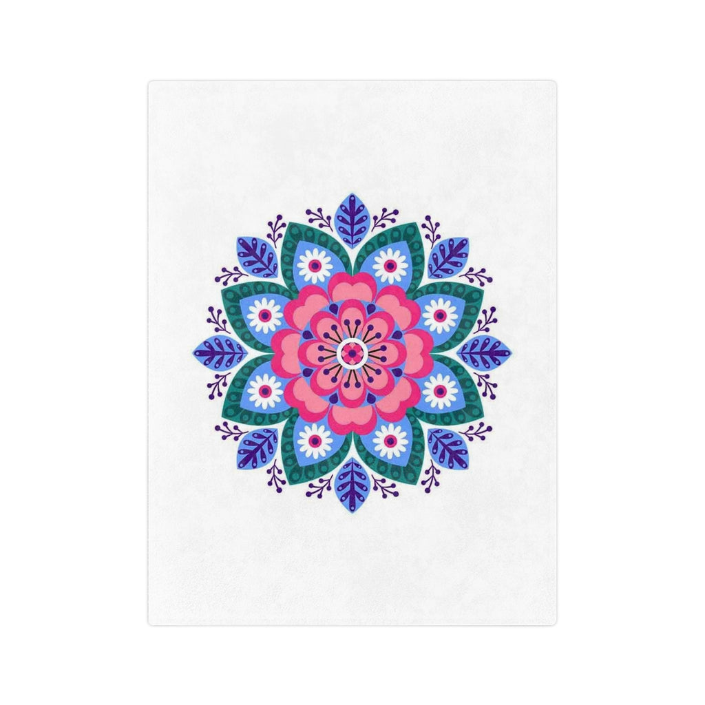 Colorful Floral Velveteen Microfiber Blanket