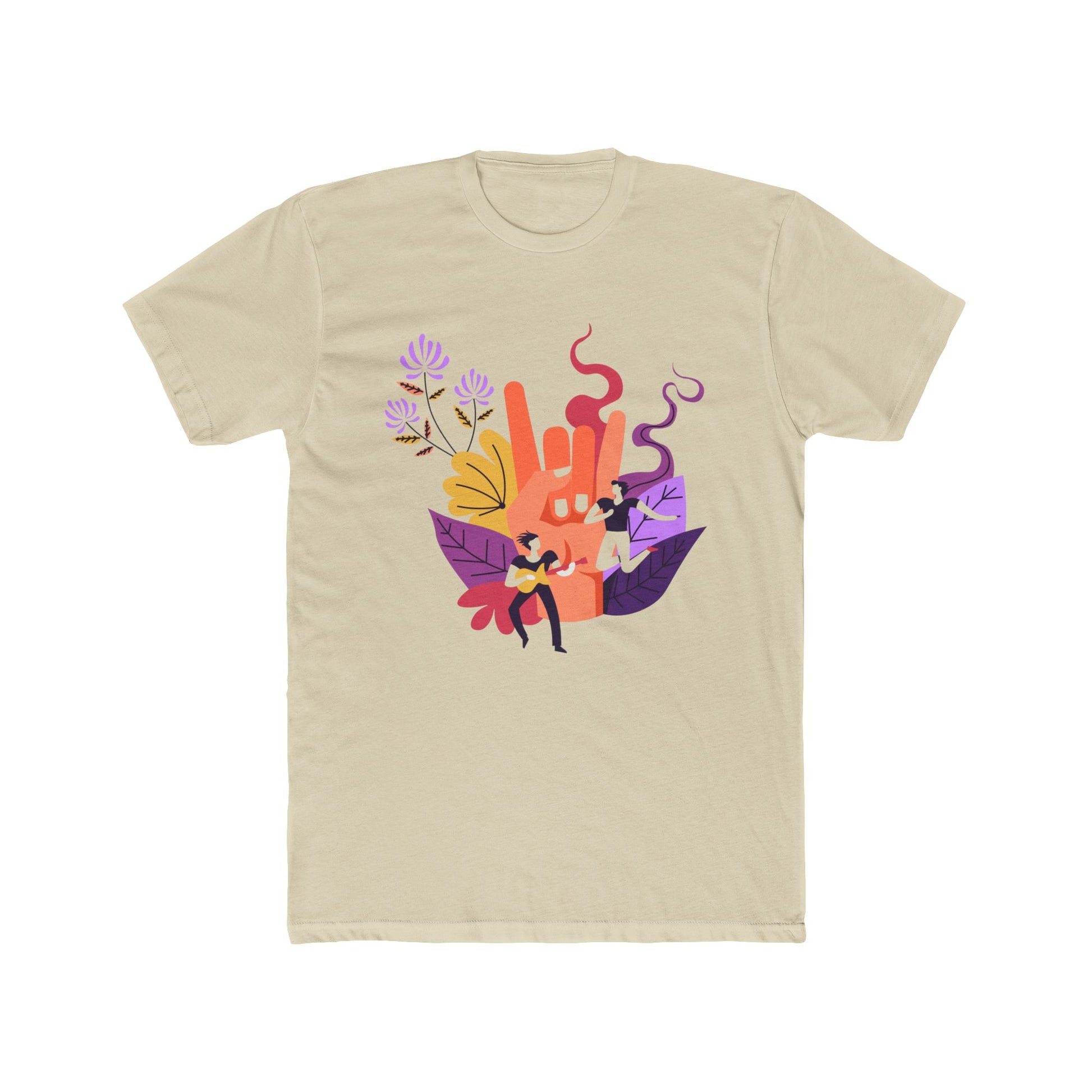 Colorful Hand Gesture Cotton Tee Unisex Graphic T-Shirt