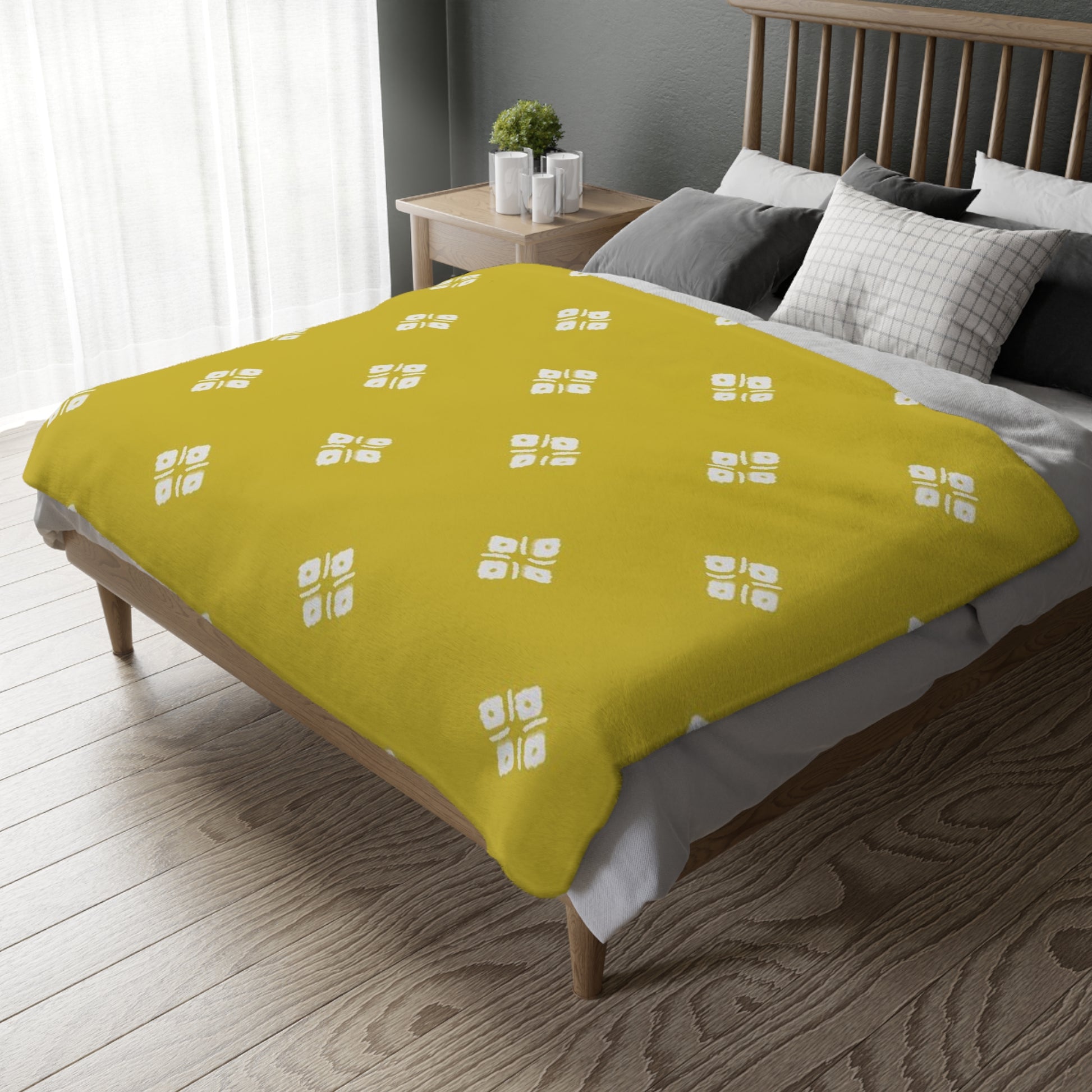 Cozy Velveteen Microfiber Blanket - Soft Two-Sided Print for Home Decor