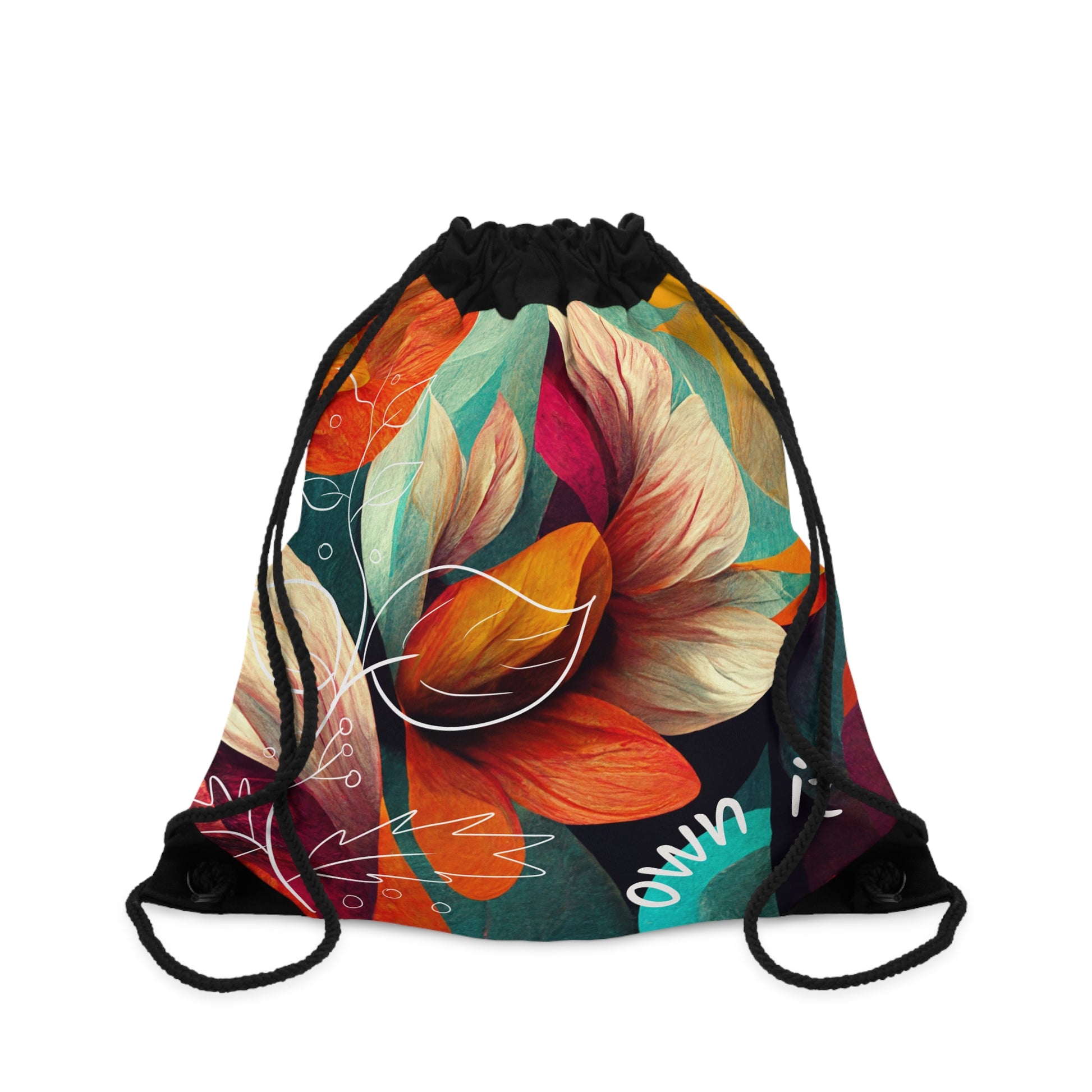 Vibrant Floral Drawstring Bag | Own It |