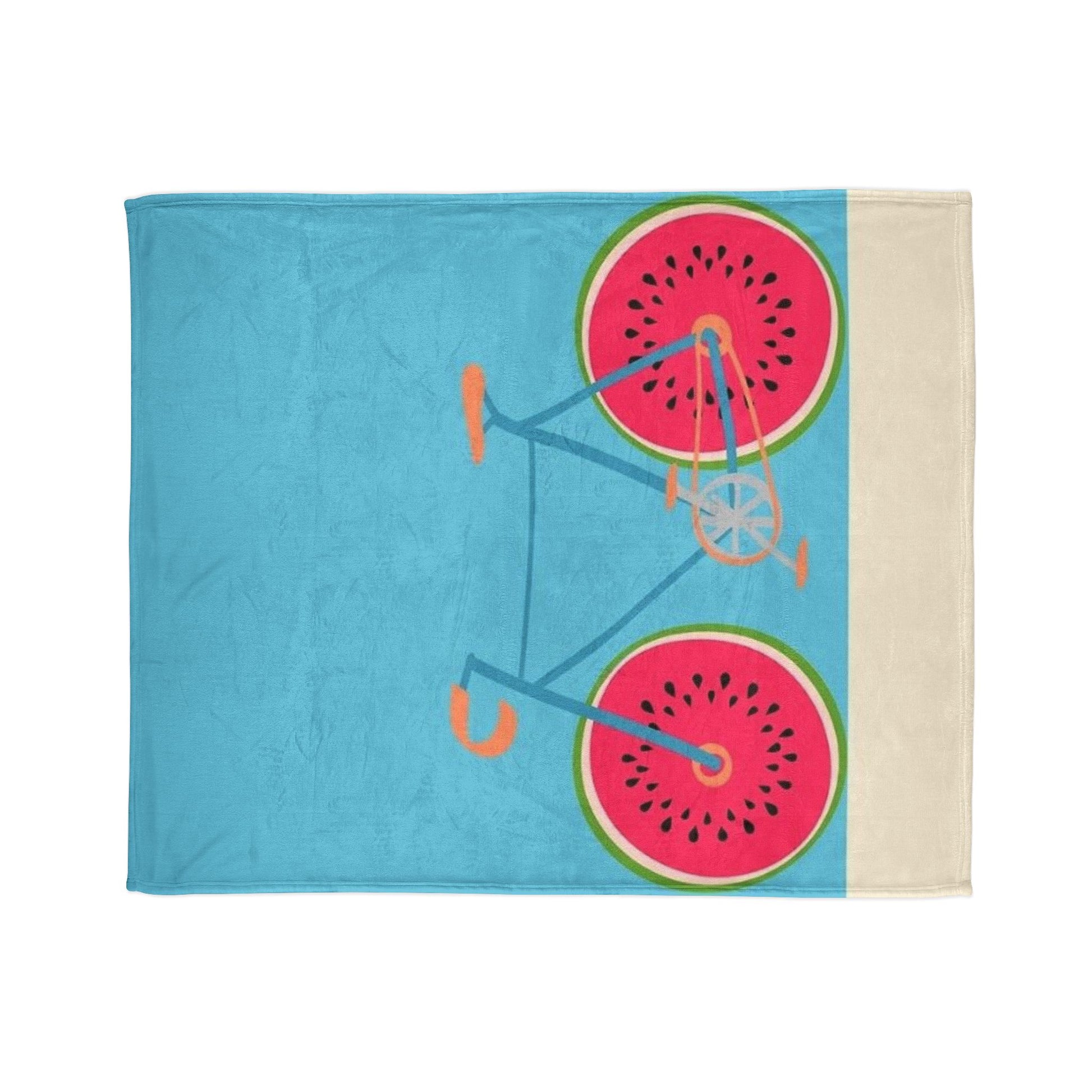 Watermelon Bicycle Blanket - Cozy Throw for Bike Lovers