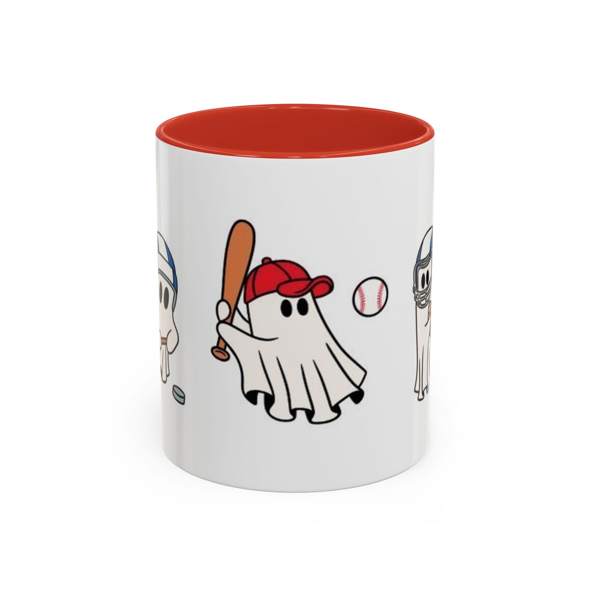 Whimsical Sports Ghost Coffee Mug - Fun Ghost Drawing