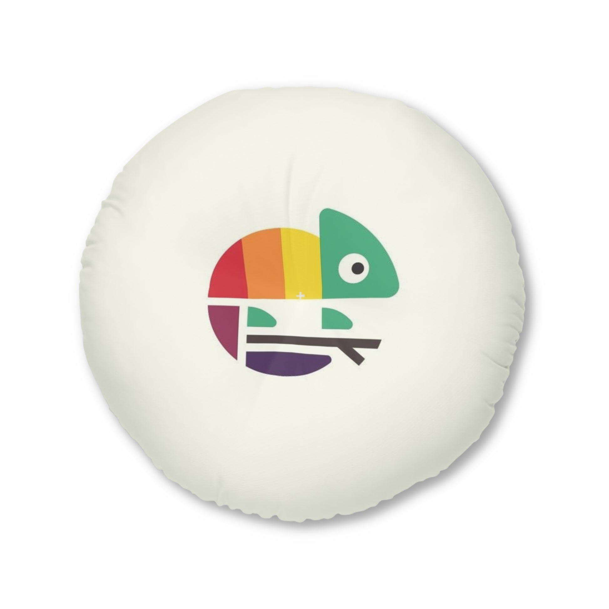 Vibrant Tufted Floor round cushion