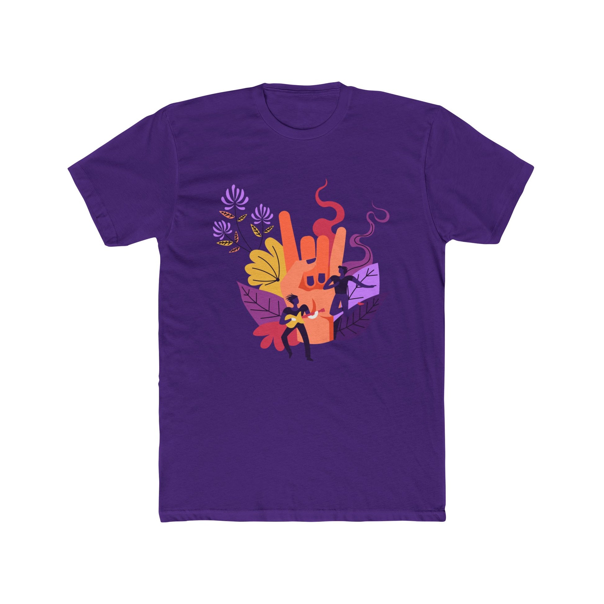 Colorful Hand Gesture Cotton Tee Unisex Graphic T-Shirt
