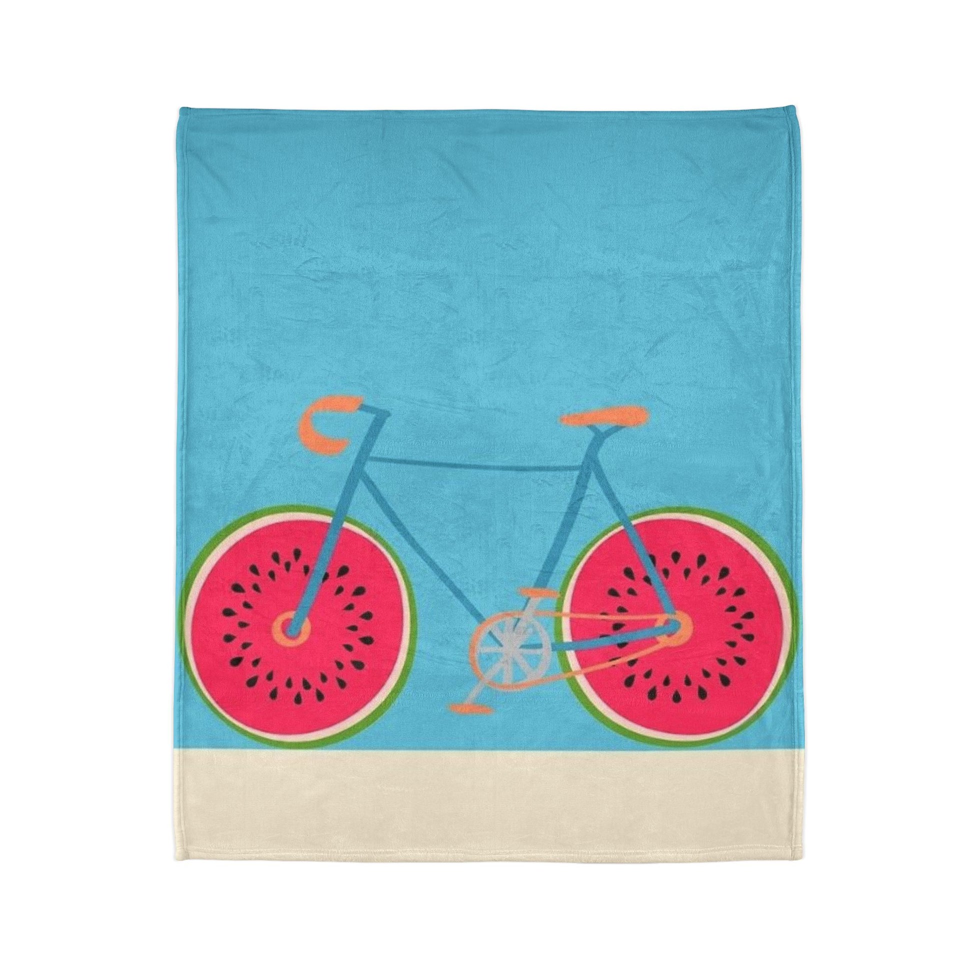 Watermelon Bicycle Blanket - Cozy Throw for Bike Lovers