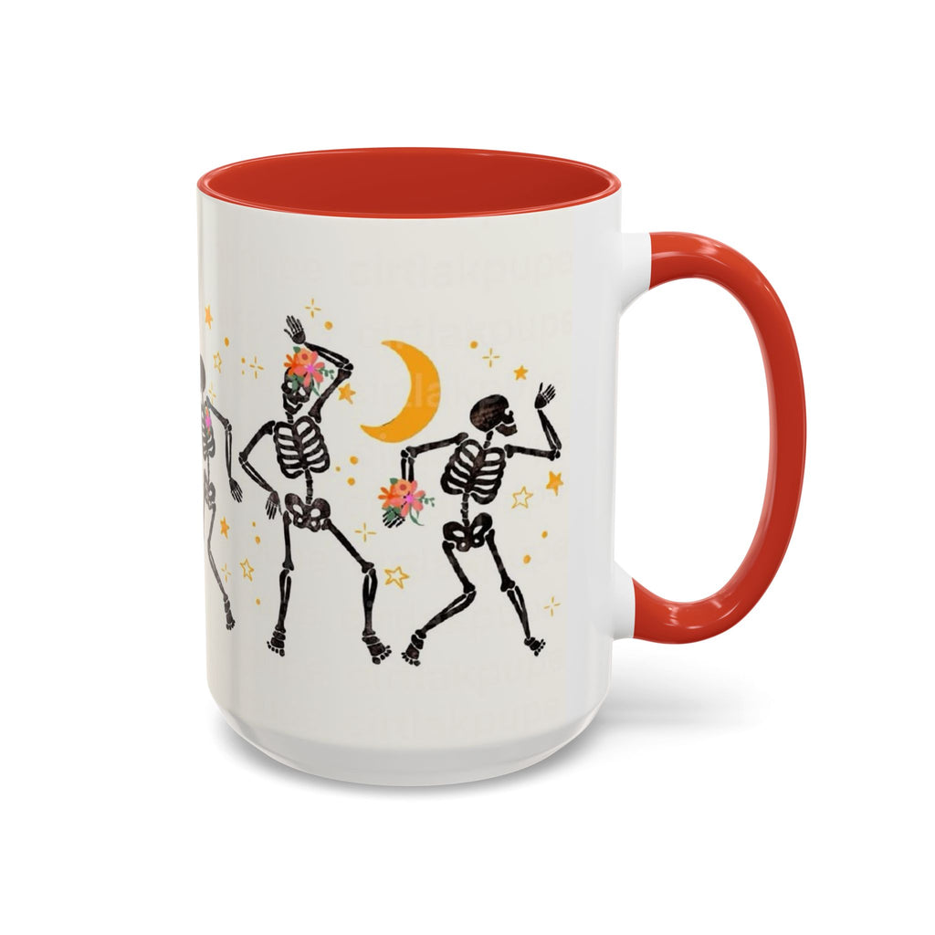 Whimsical Skeleton Dancing Mug - Perfect for Halloween