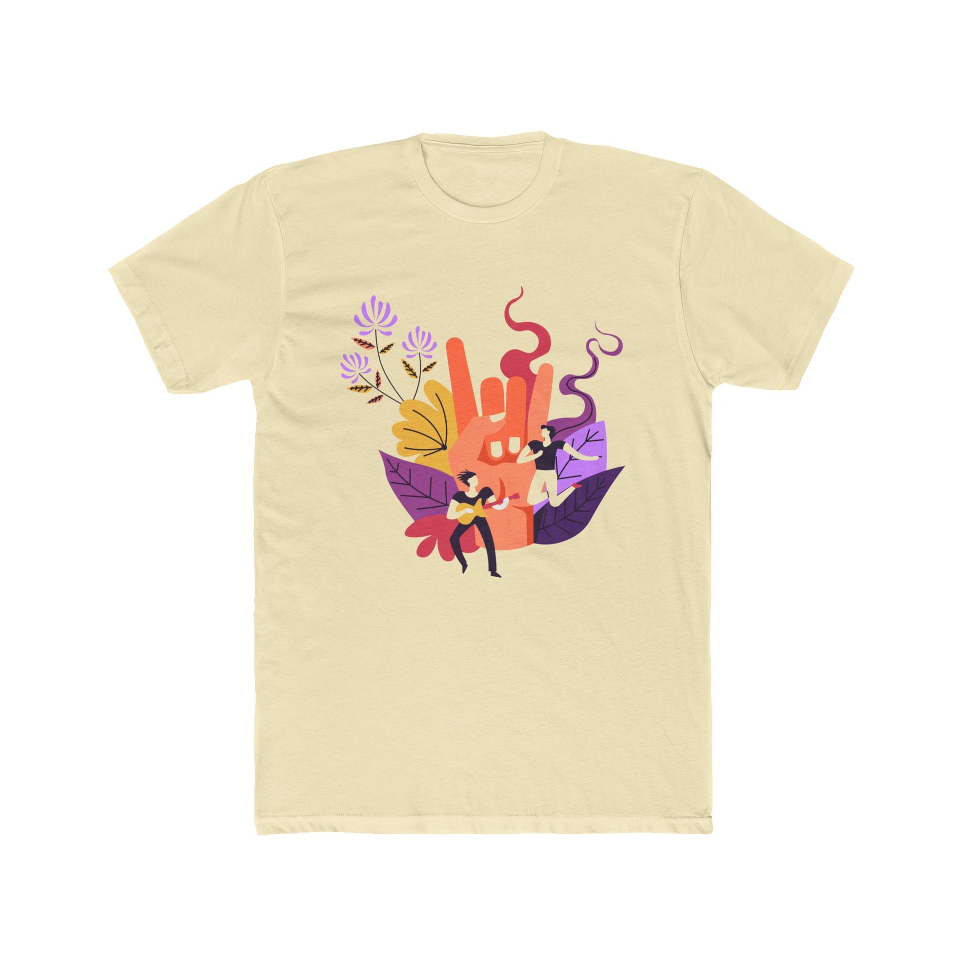 Colorful Hand Gesture Cotton Tee Unisex Graphic T-Shirt