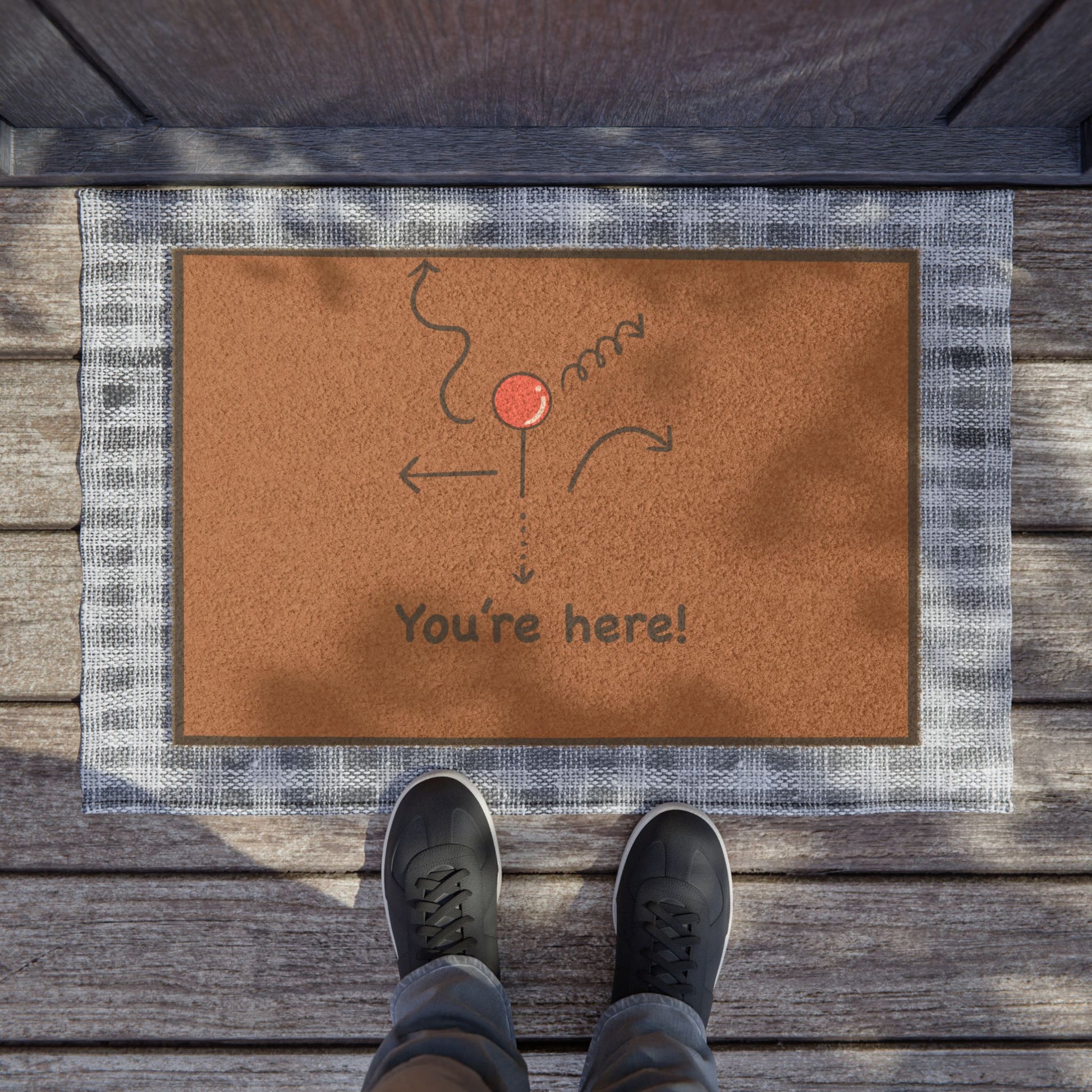 You're Here! Door Mat