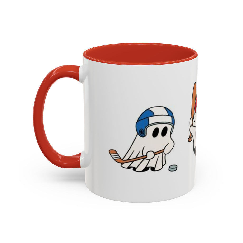 Whimsical Sports Ghost Coffee Mug - Fun Ghost Drawing