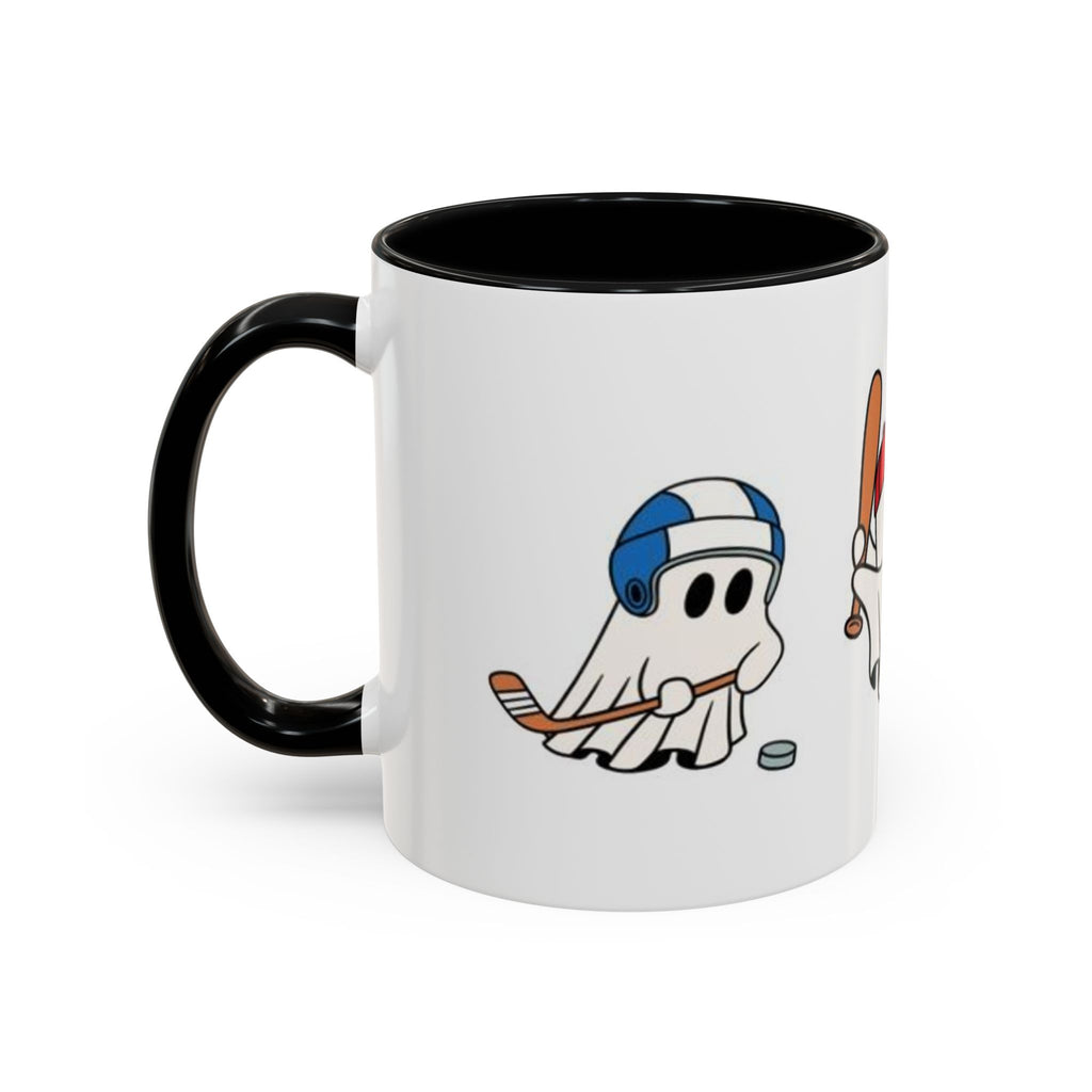 Whimsical Sports Ghost Coffee Mug - Fun Ghost Drawing