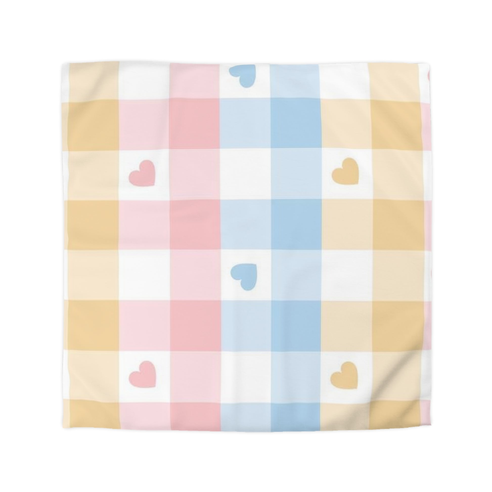 Cozy Heart Plaid Microfiber Duvet Cover
