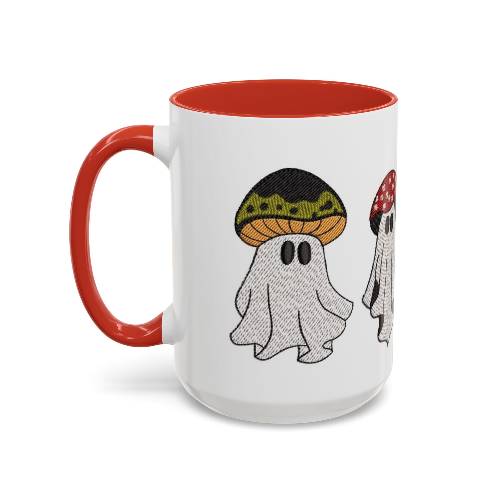Whimsical Ghost & Mushroom Coffee Mug