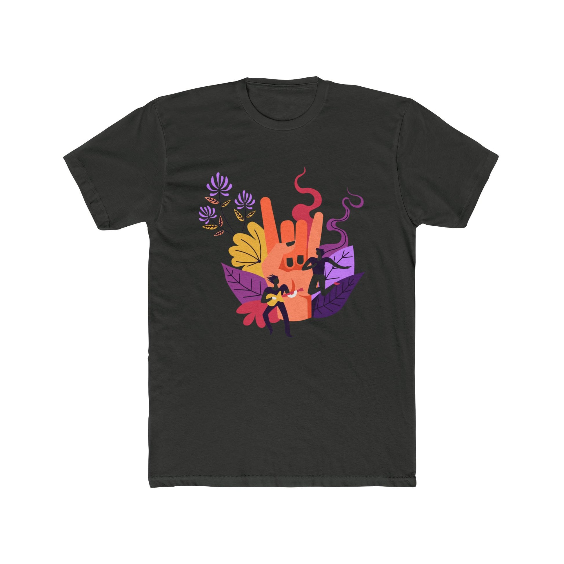 Colorful Hand Gesture Cotton Tee Unisex Graphic T-Shirt