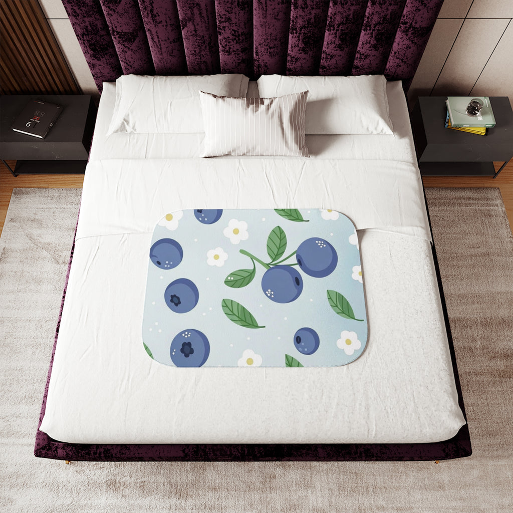 Cozy Blueberry Sherpa Blanket - Perfect for Home, Gifts