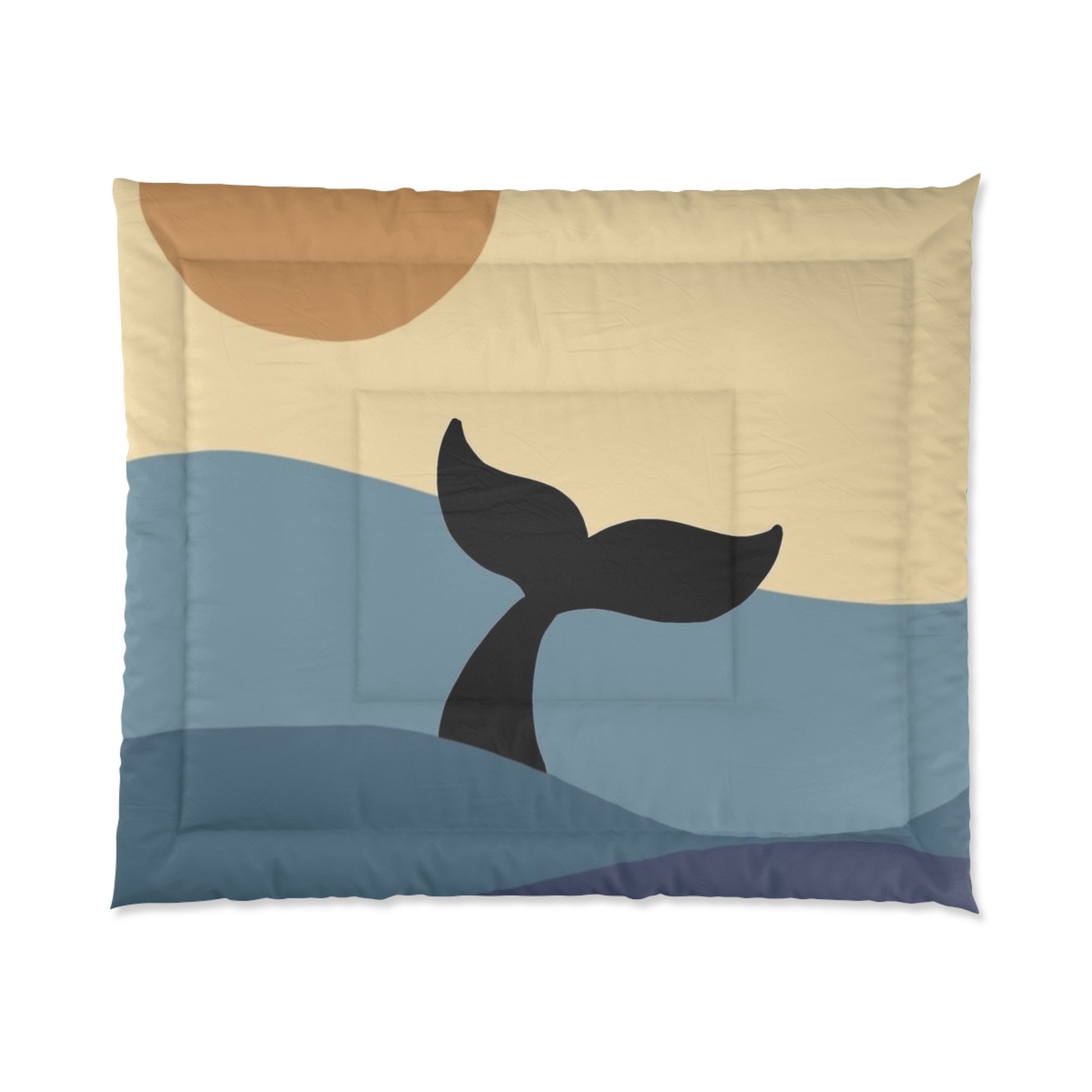 Whale Tail Comforter - Cozy Nautical Bedroom Decor