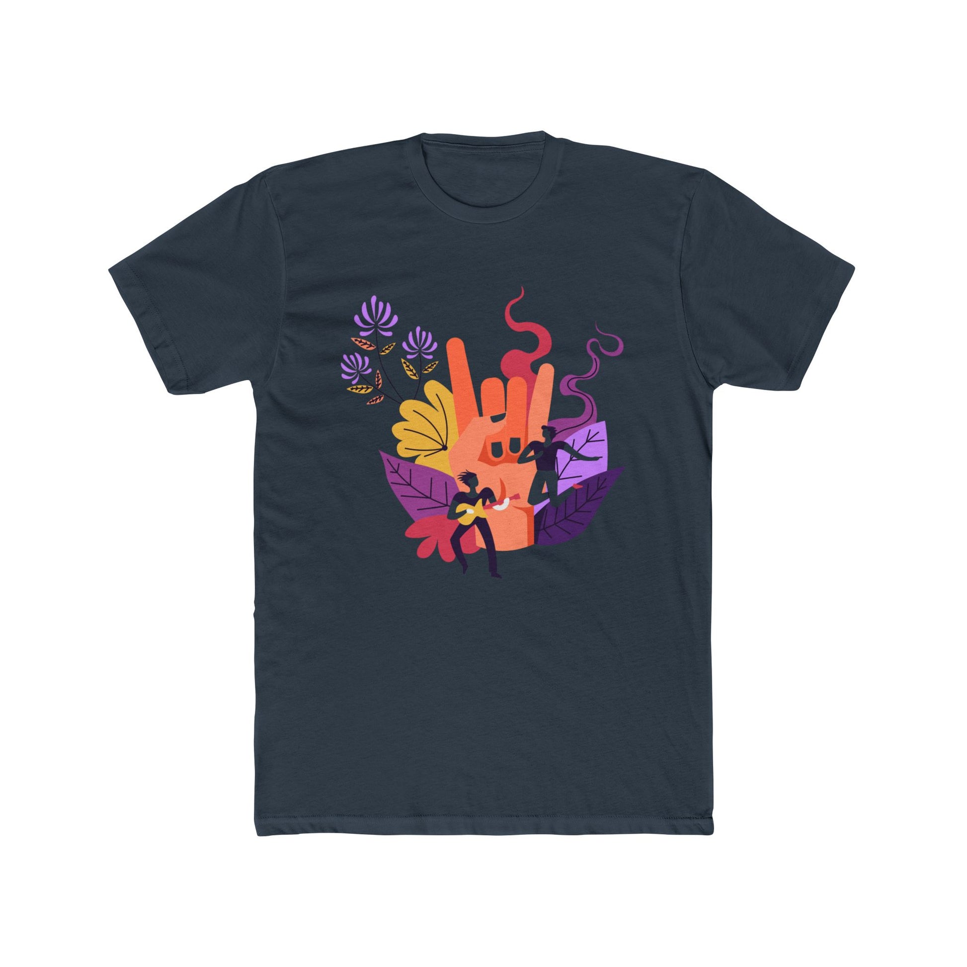 Colorful Hand Gesture Cotton Tee Unisex Graphic T-Shirt