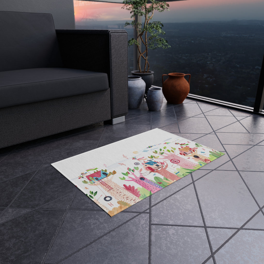 Whimsical Outdoor Rug for Garden Décor