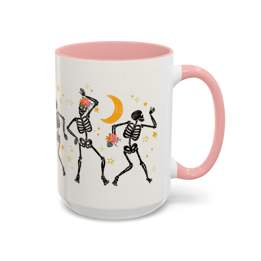 Whimsical Skeleton Dancing Mug - Perfect for Halloween
