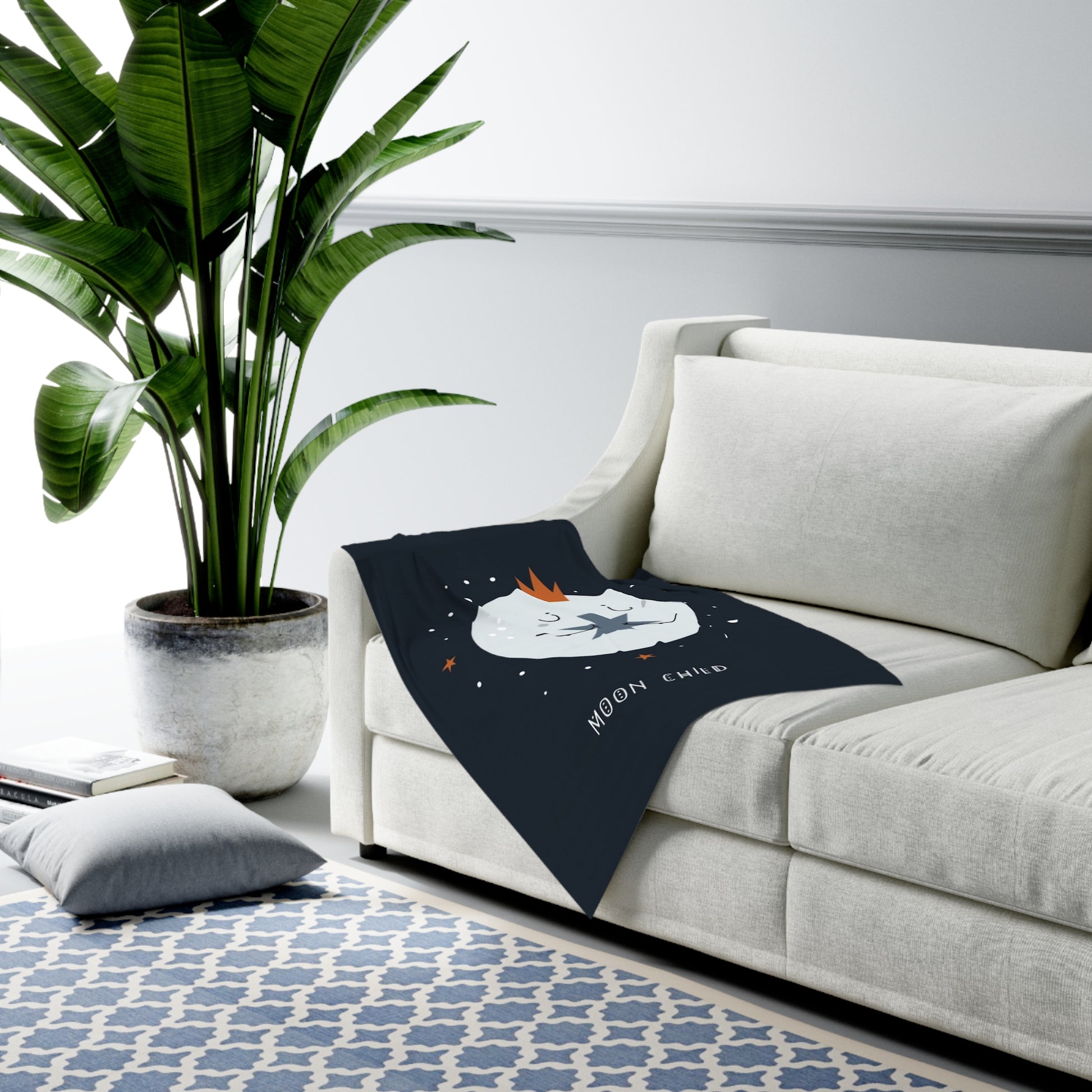 Cute Moon-Themed Baby Swaddle Blanket - Soft Infant Wrap for Newborns