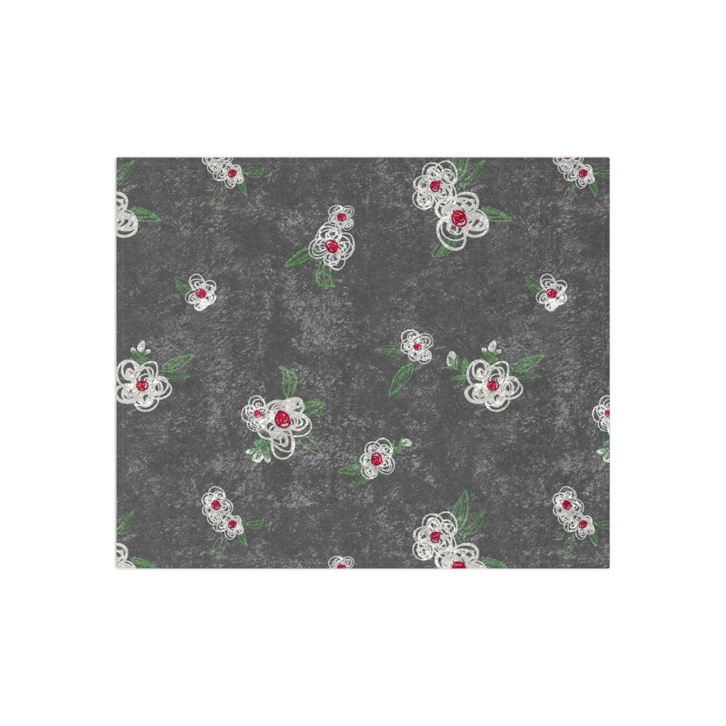 Cozy Floral Crushed Velvet Blanket | Soft Home Decor