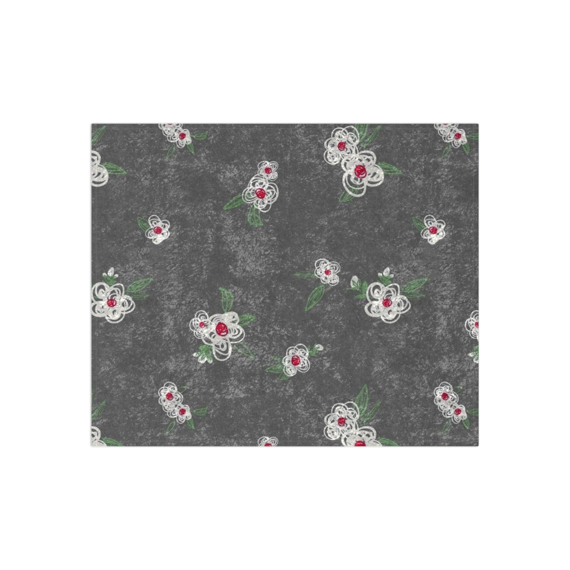 Cozy Floral Crushed Velvet Blanket | Soft Home Decor