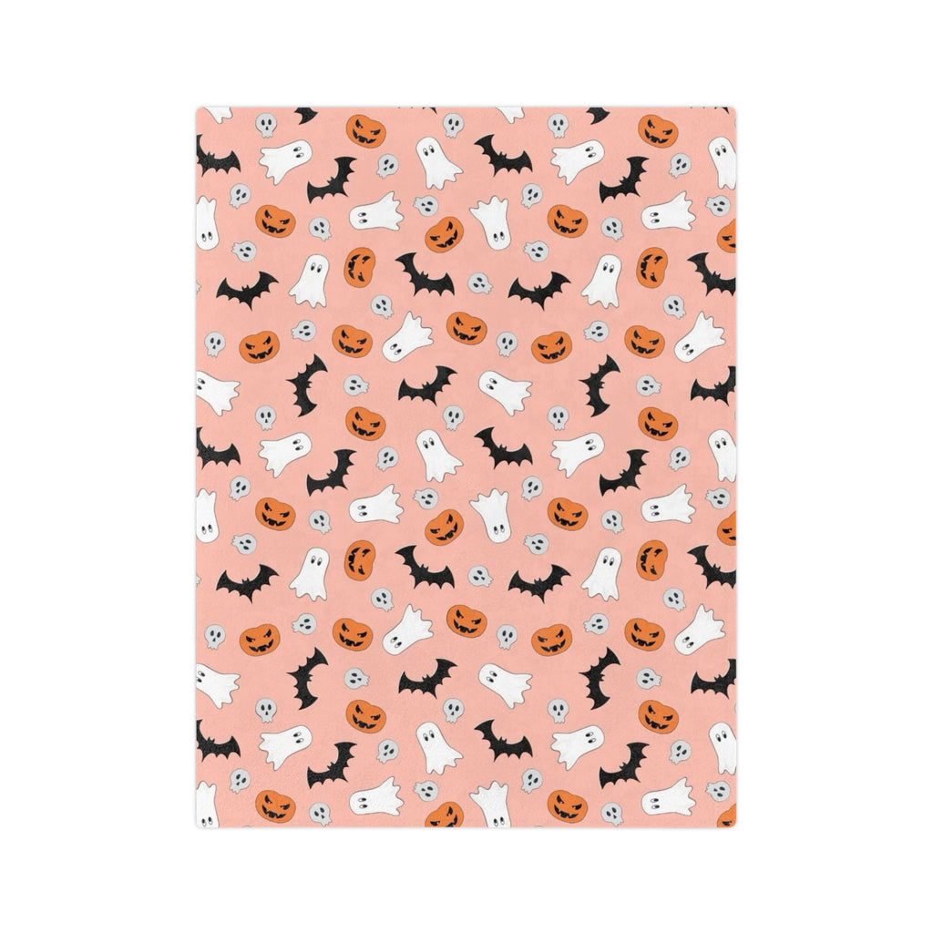 Spooky Halloween Blanket - Cute Ghosts & Pumpkins