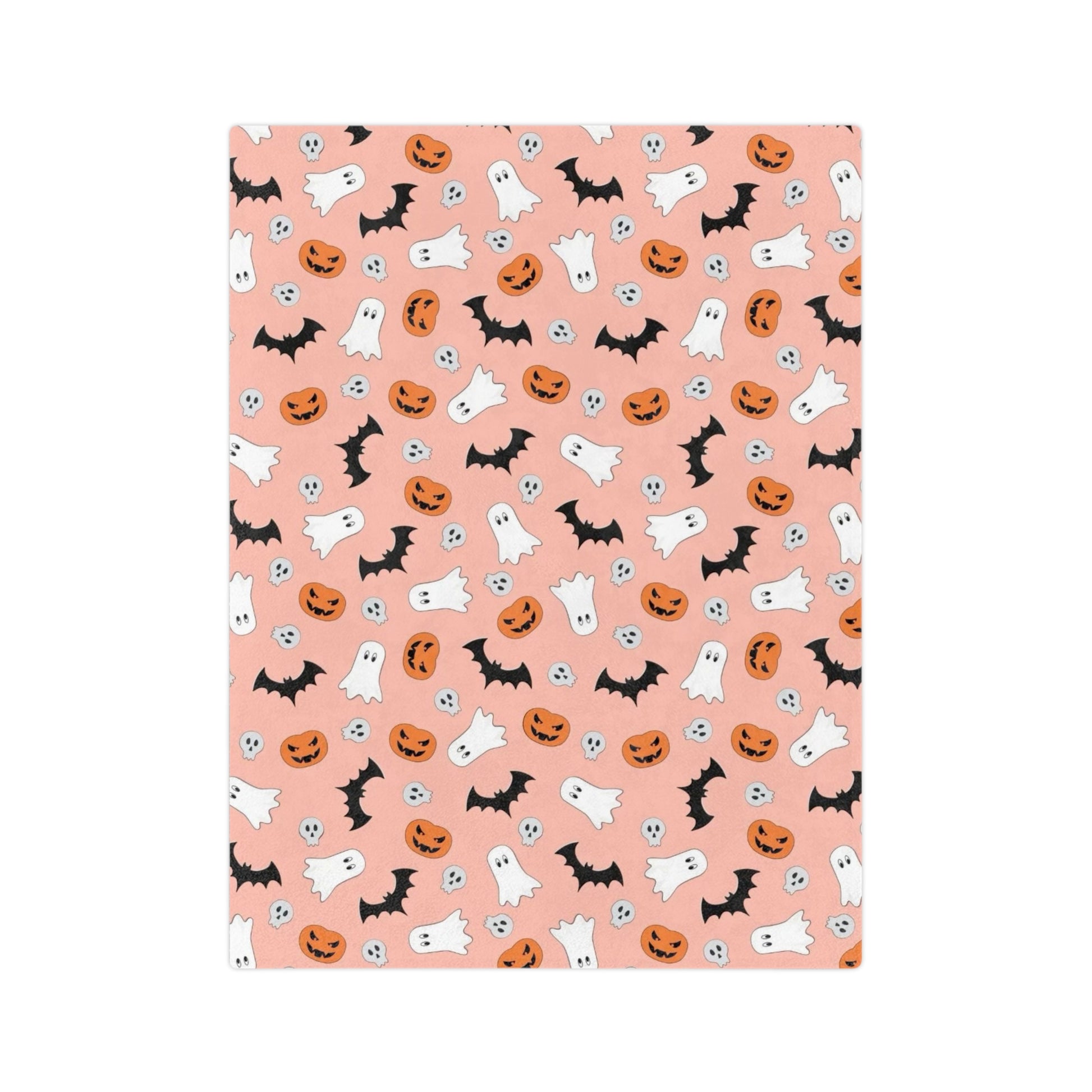 Spooky Halloween Blanket - Cute Ghosts & Pumpkins