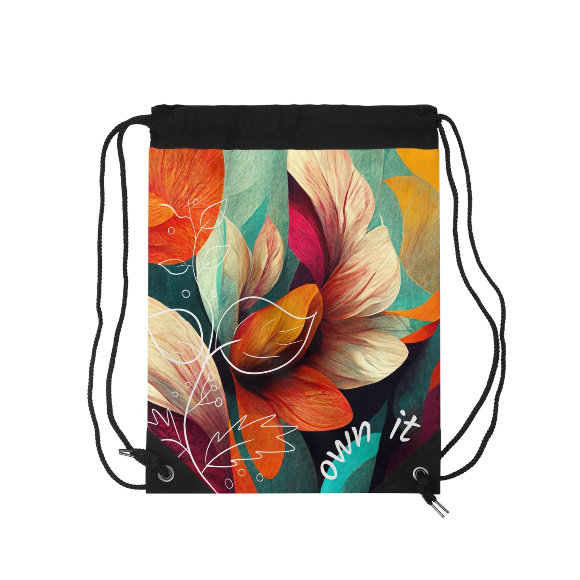 Vibrant Floral Drawstring Bag | Own It |