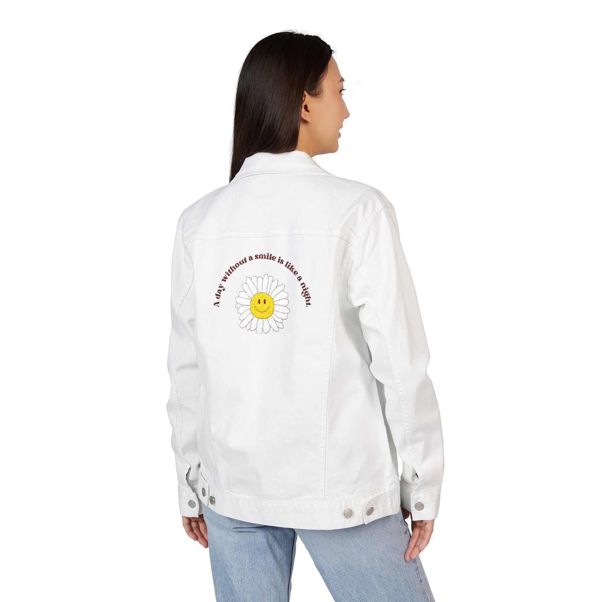 Sunshine Embroidered Unisex Denim Jacket