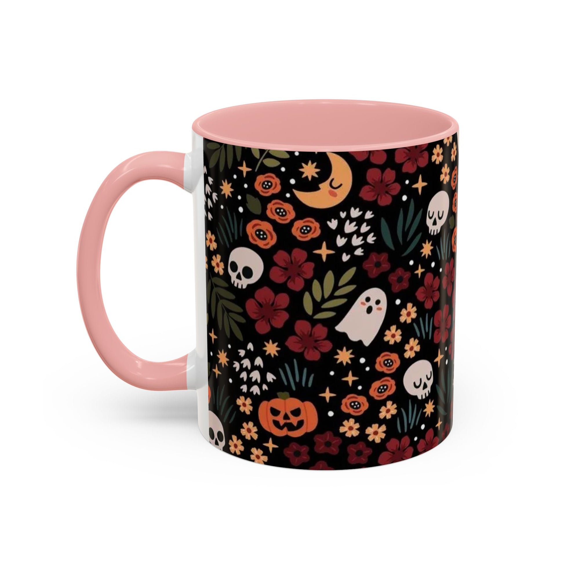 Spooky Floral Accent Coffee Mug - Halloween Gift