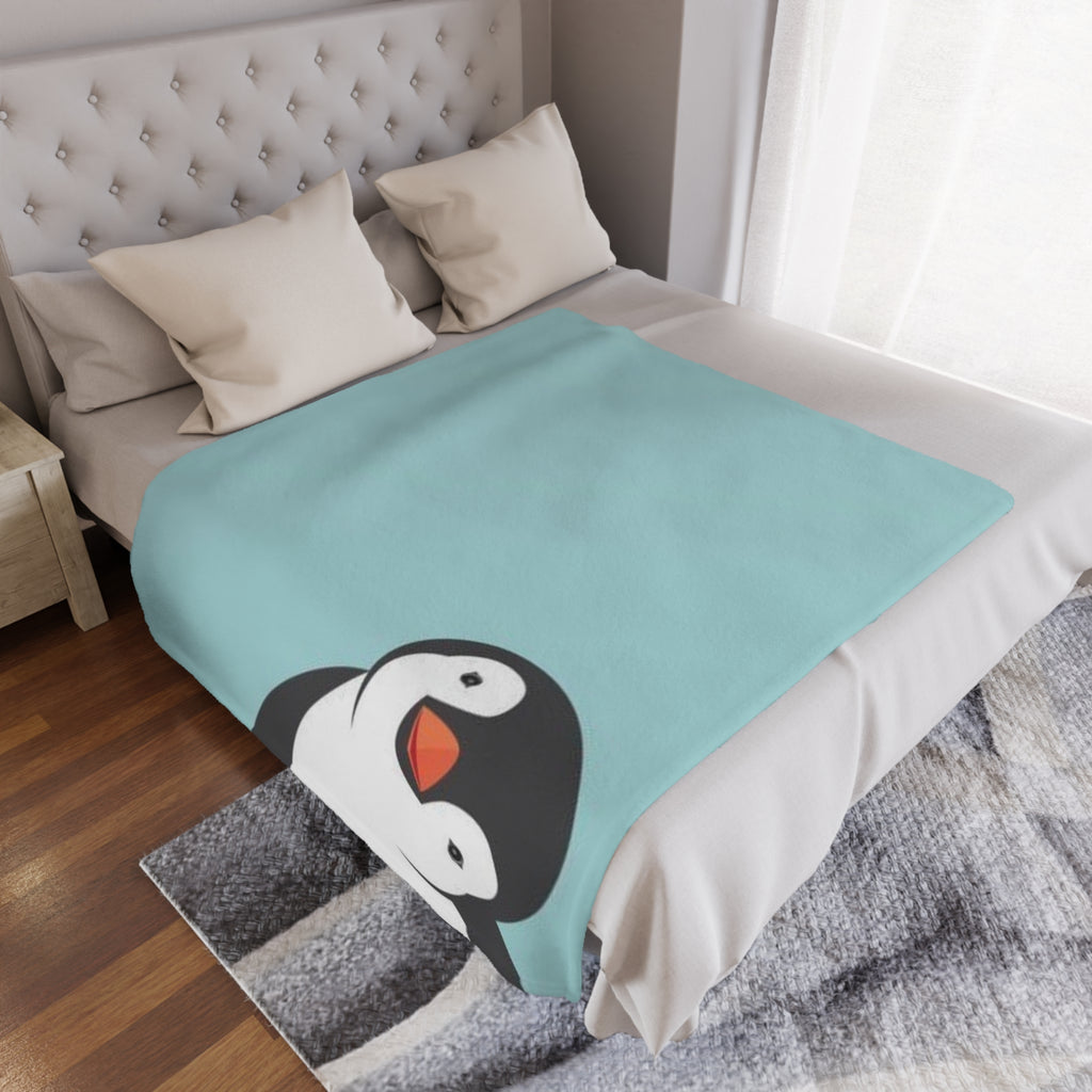 Penguin Minky Blanket - Cozy Throw for Kids