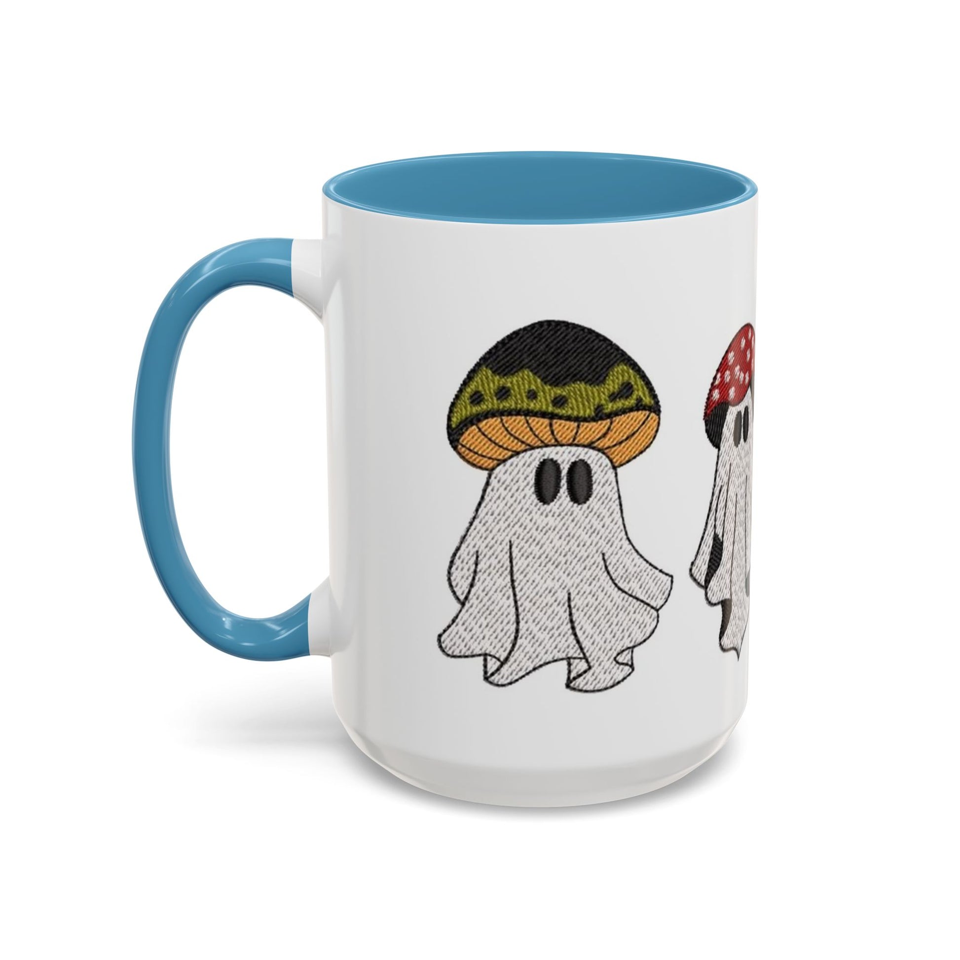 Whimsical Ghost & Mushroom Coffee Mug