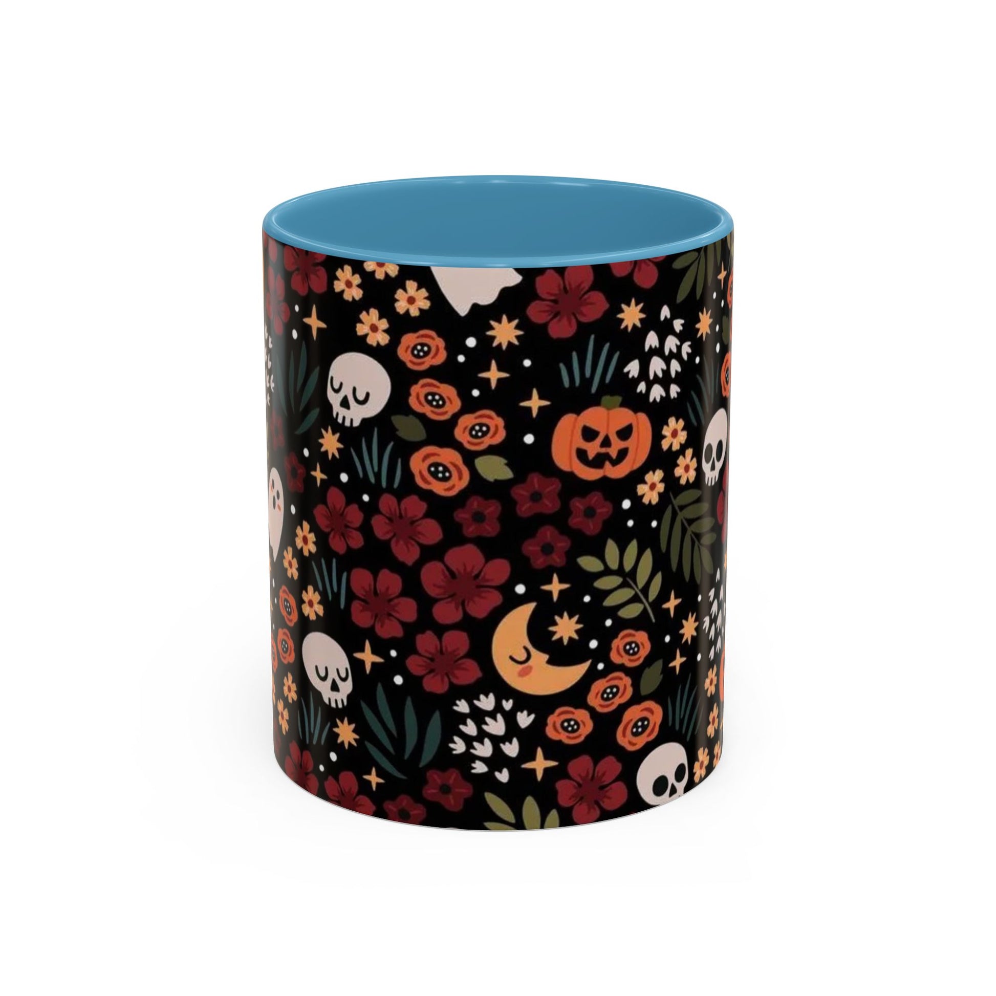 Spooky Floral Accent Coffee Mug - Halloween Gift