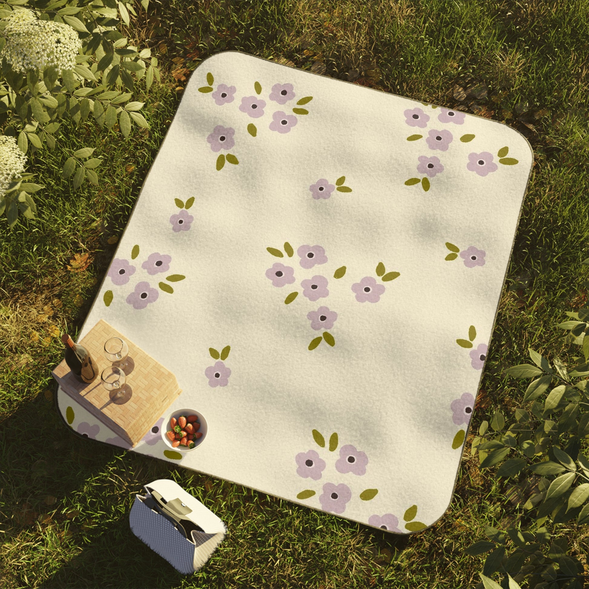 Chic Floral Picnic Blanket, Outdoor Blanket