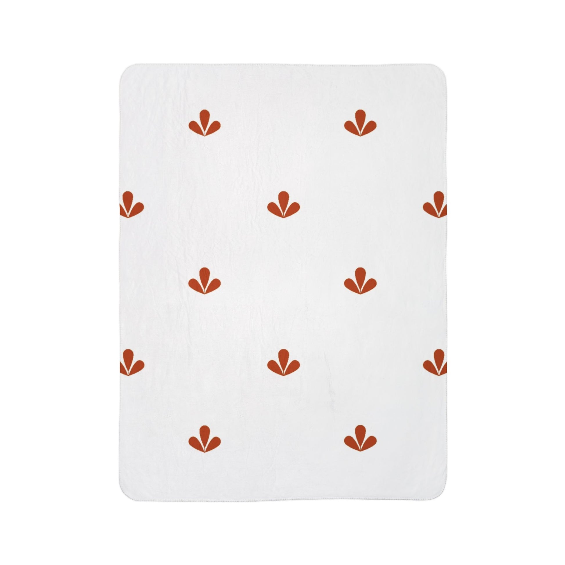 Cozy Fleece Sherpa Blanket with Warm Floral Design