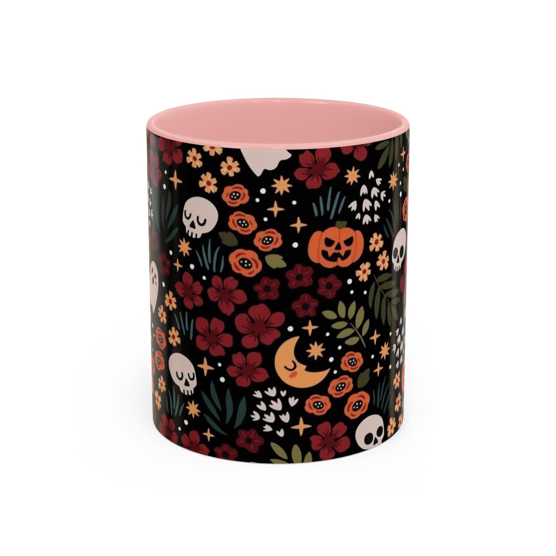 Spooky Floral Accent Coffee Mug - Halloween Gift