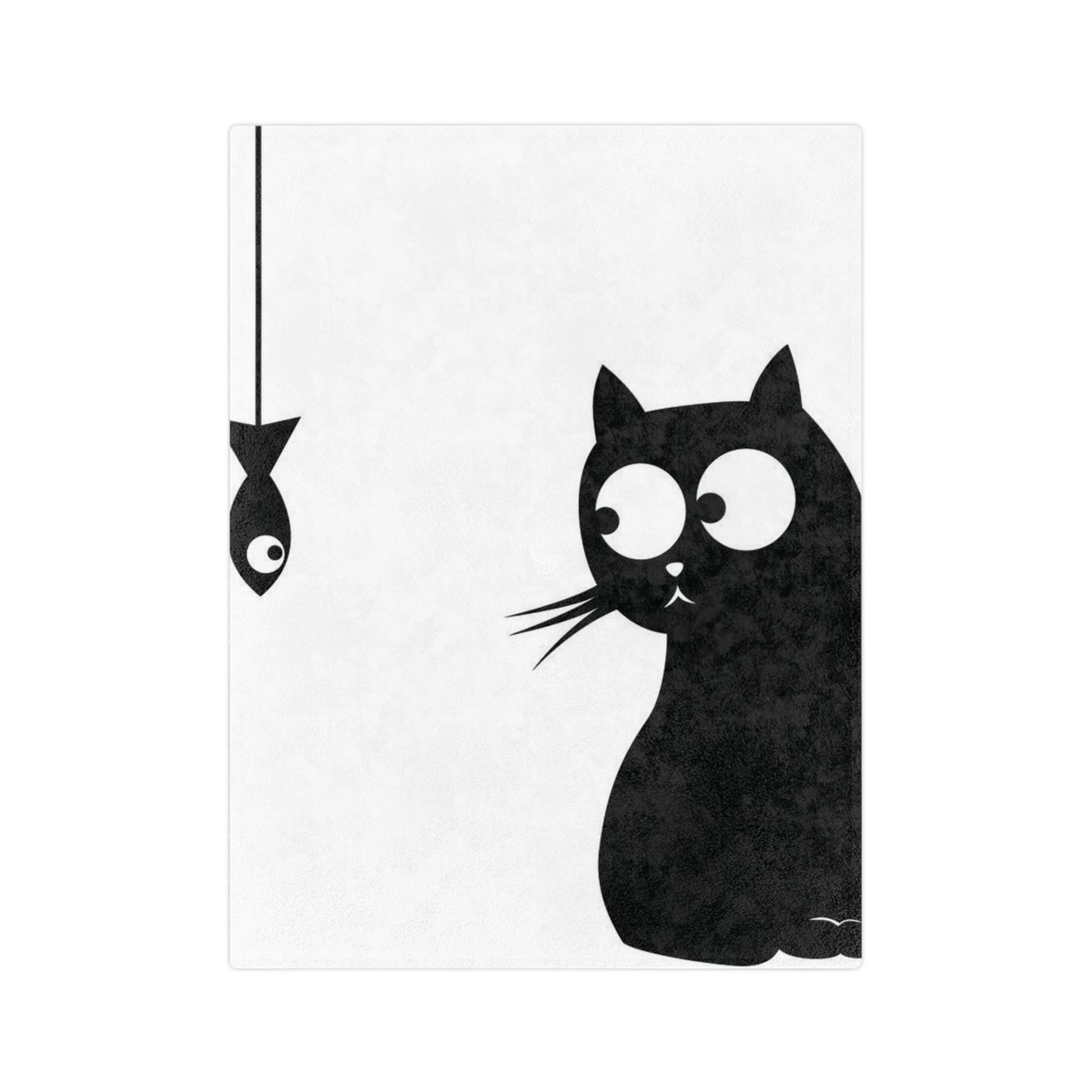 Cozy Cat-Themed Velveteen Blanket