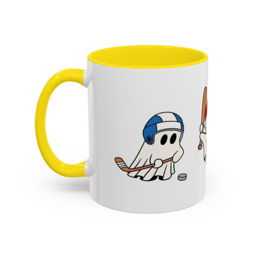 Whimsical Sports Ghost Coffee Mug - Fun Ghost Drawing