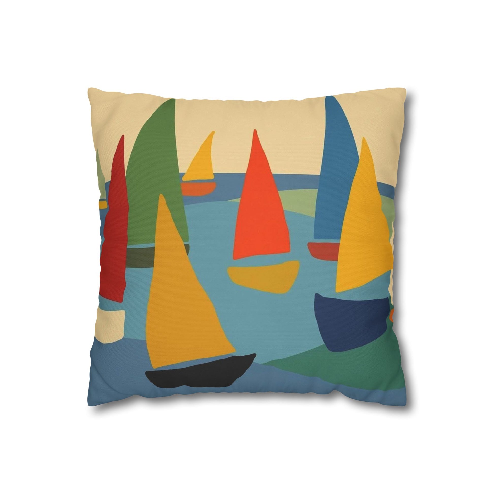 Colorful Sailboat Pillowcase