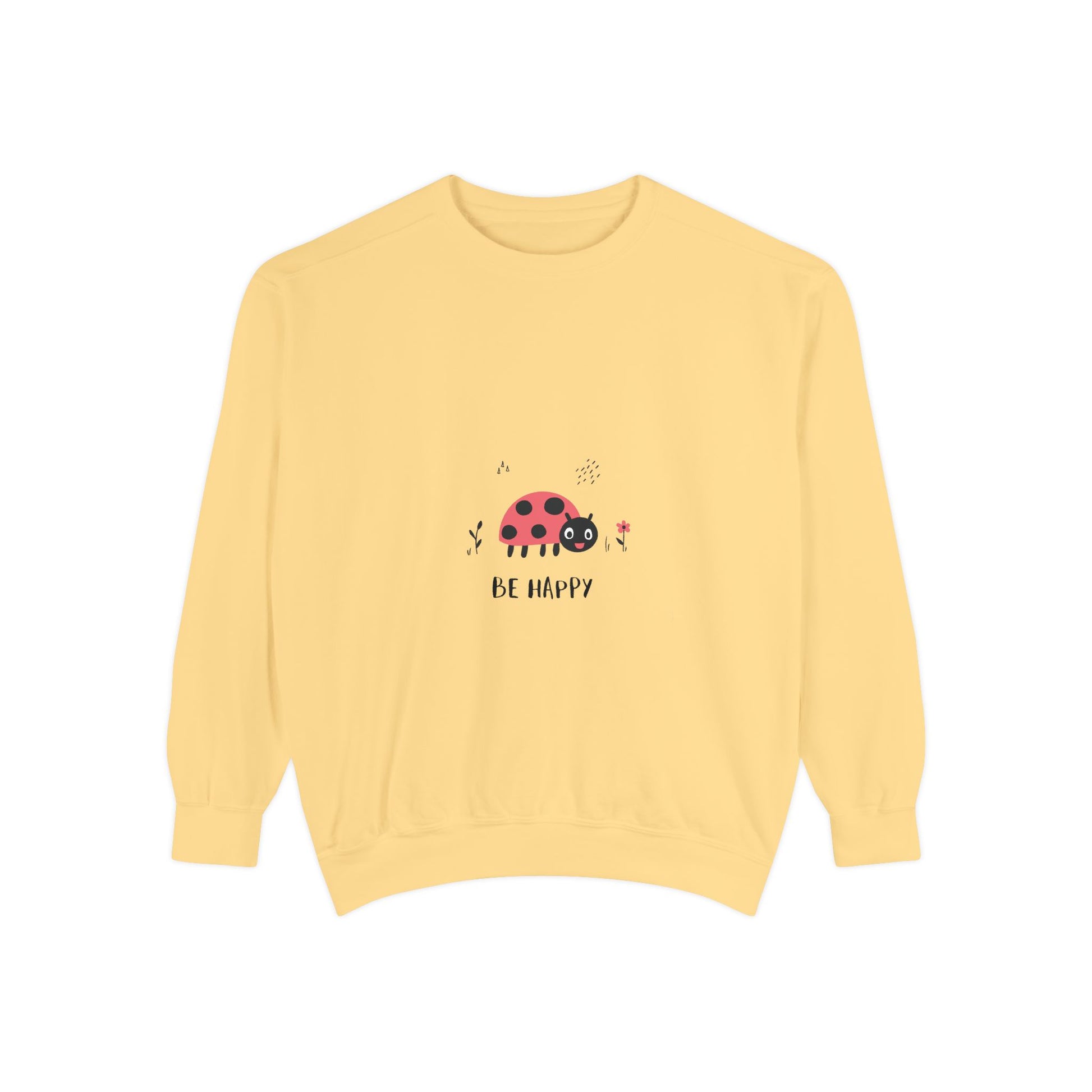 Happy Ladybug Garment-Dyed unisex Sweatshirt