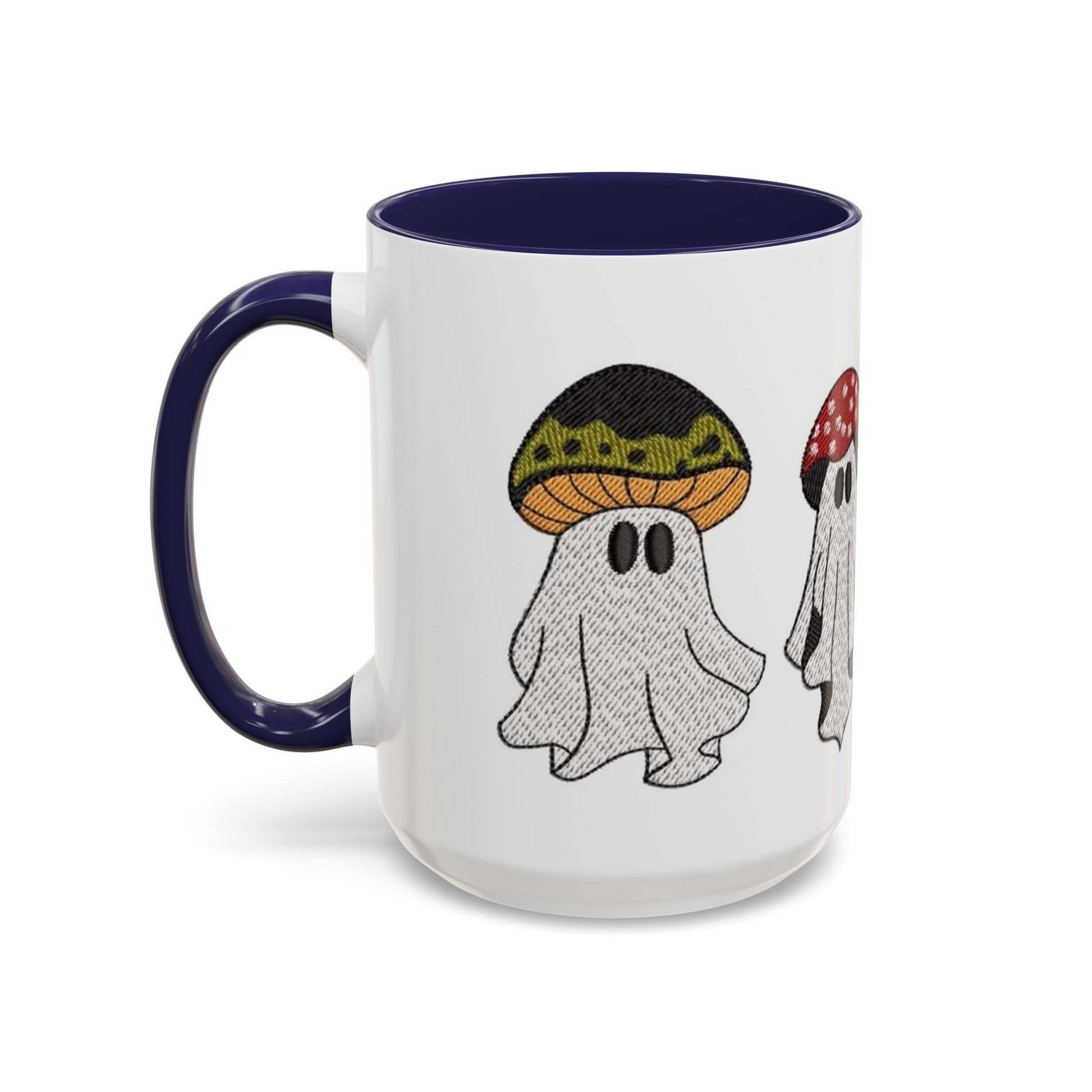 Whimsical Ghost & Mushroom Coffee Mug