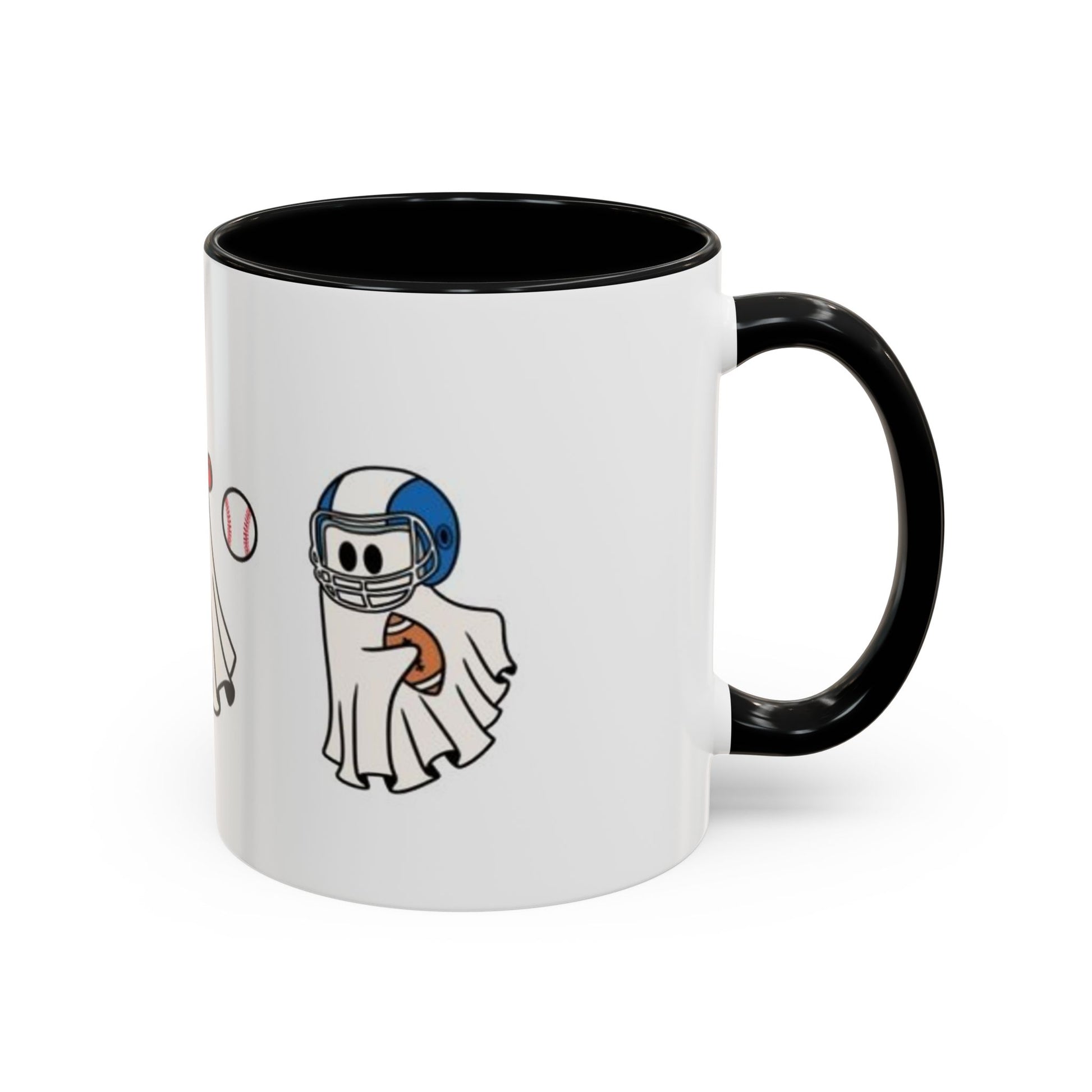 Whimsical Sports Ghost Coffee Mug - Fun Ghost Drawing