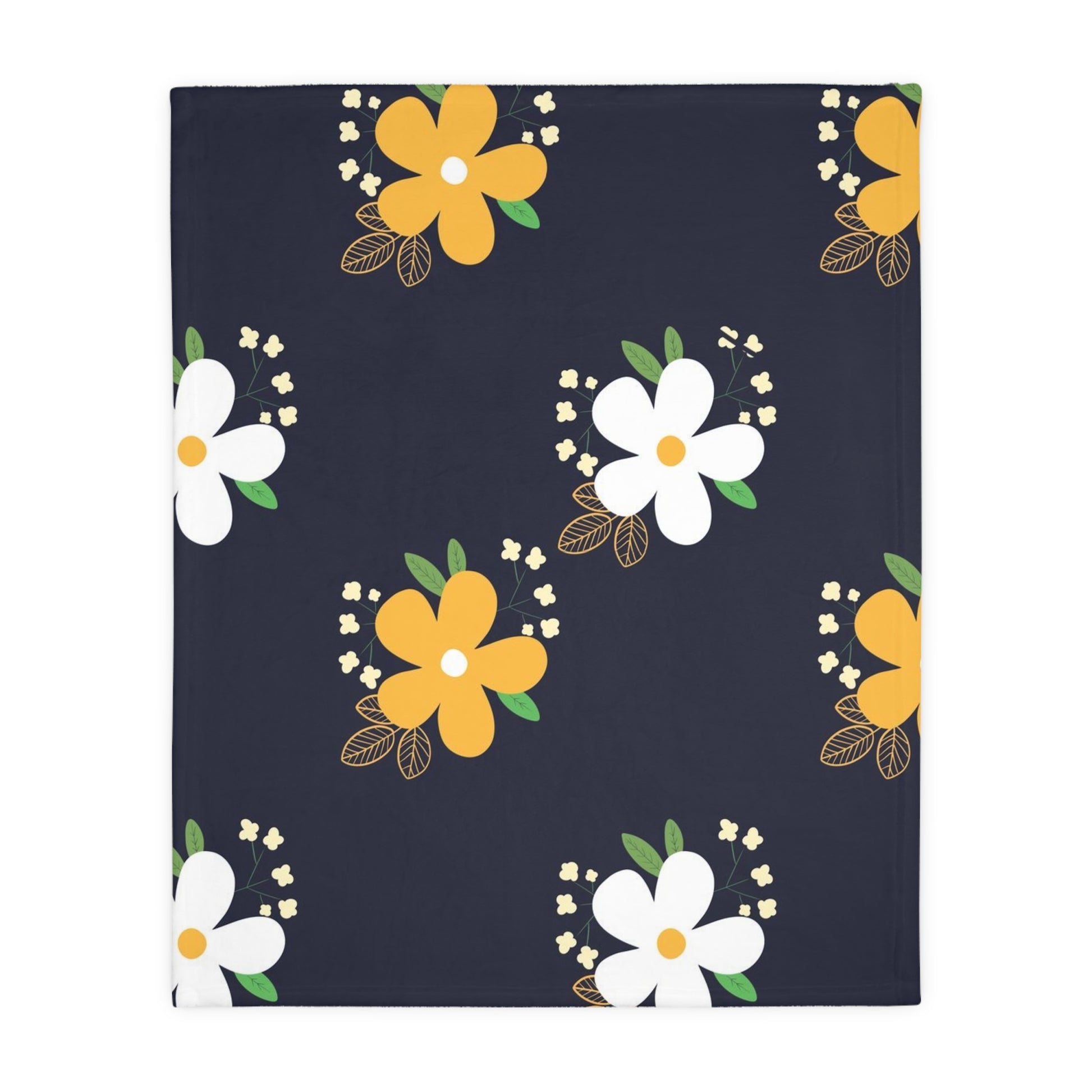 Floral Microfiber Blanket - Cozy Two-Sided Outdoor Throw for Home