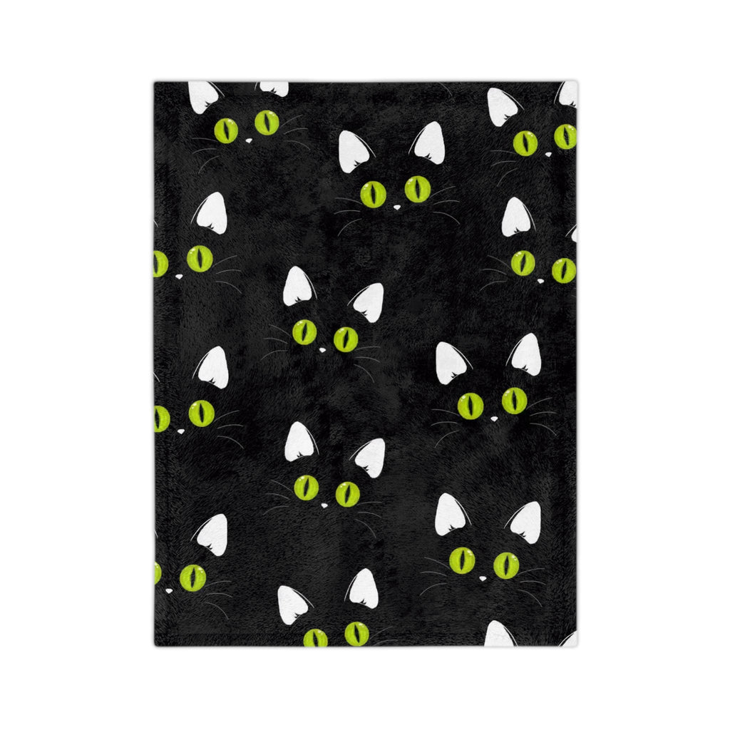 Cozy Cat-Themed Velveteen Microfiber Blanket