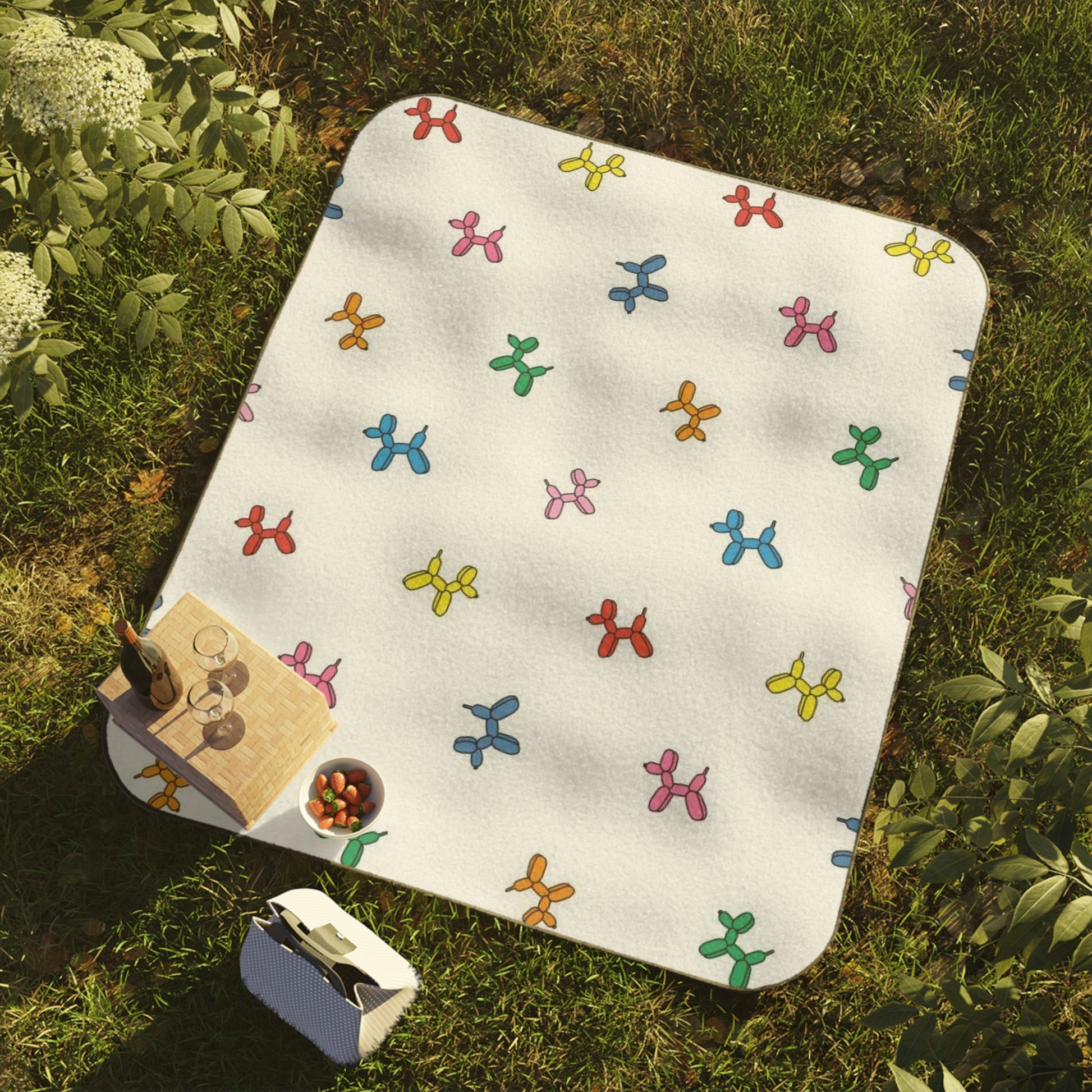 Colorful Balloon Picnic Blanket - Outdoor Blanket