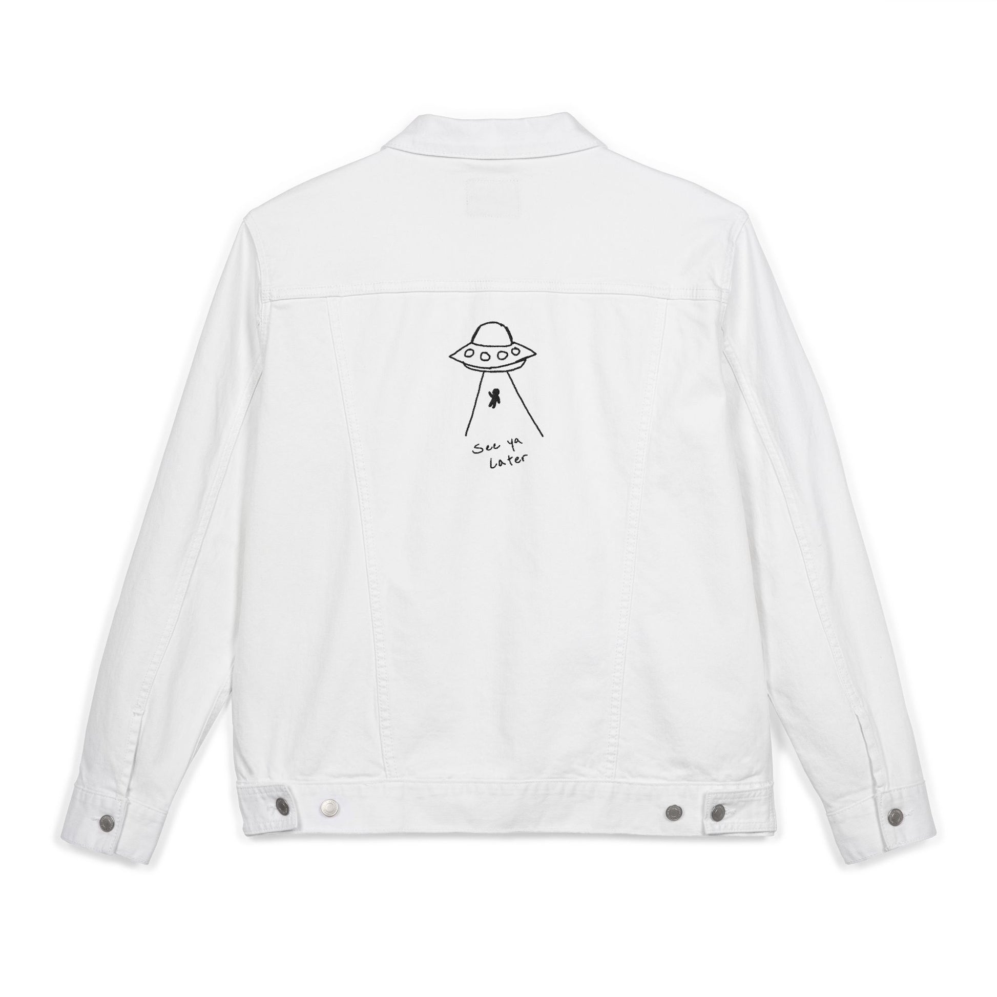 Retro UFO Embroidered unisex Denim Jacket