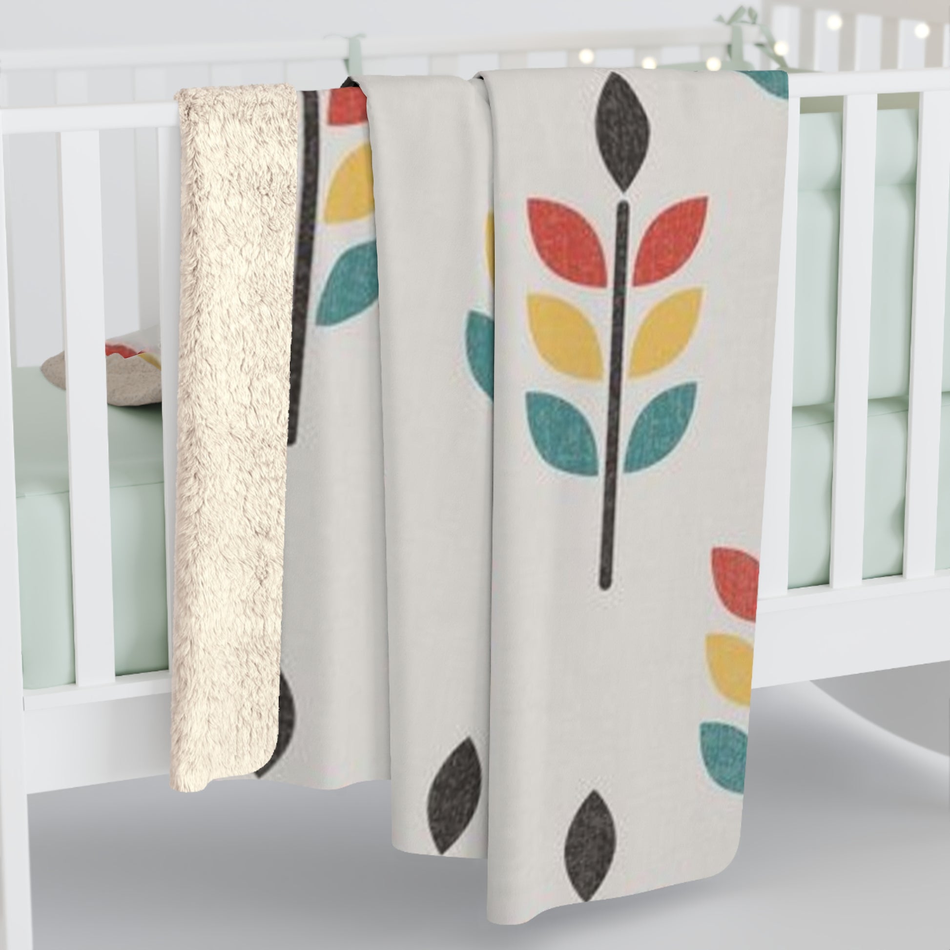 Cozy Floral Sherpa Fleece Blanket