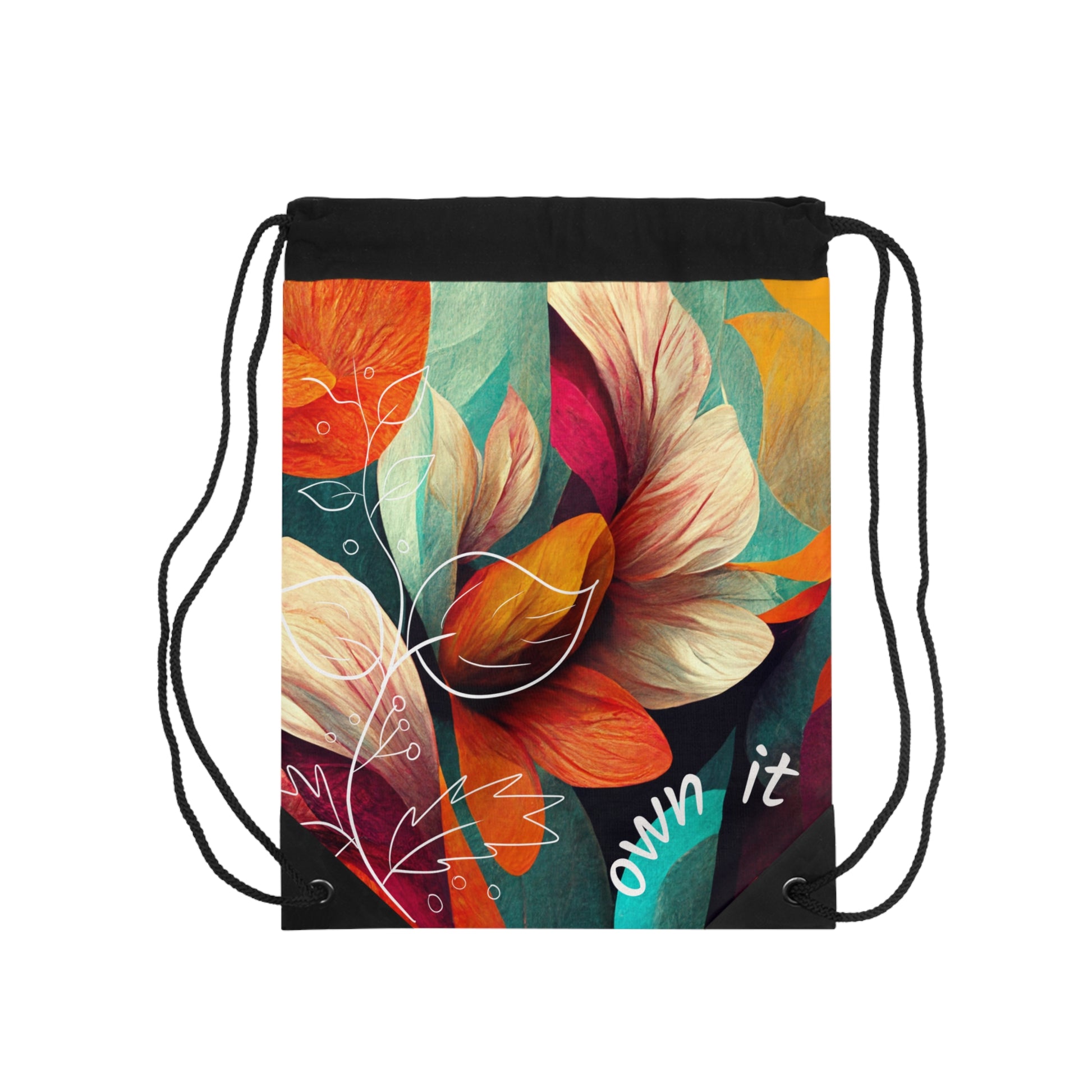 Vibrant Floral Drawstring Bag | Own It |