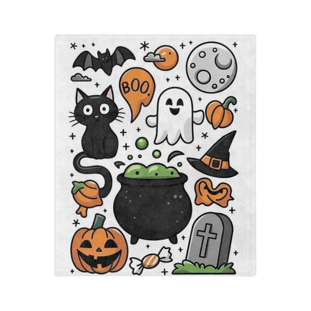 Halloween Velvet Blanket - Spooky Decor