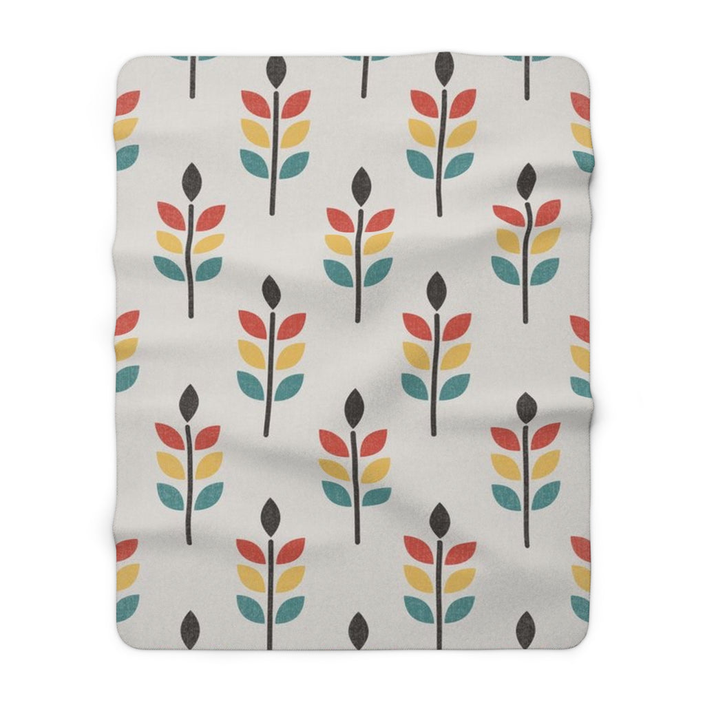 Cozy Floral Sherpa Fleece Blanket